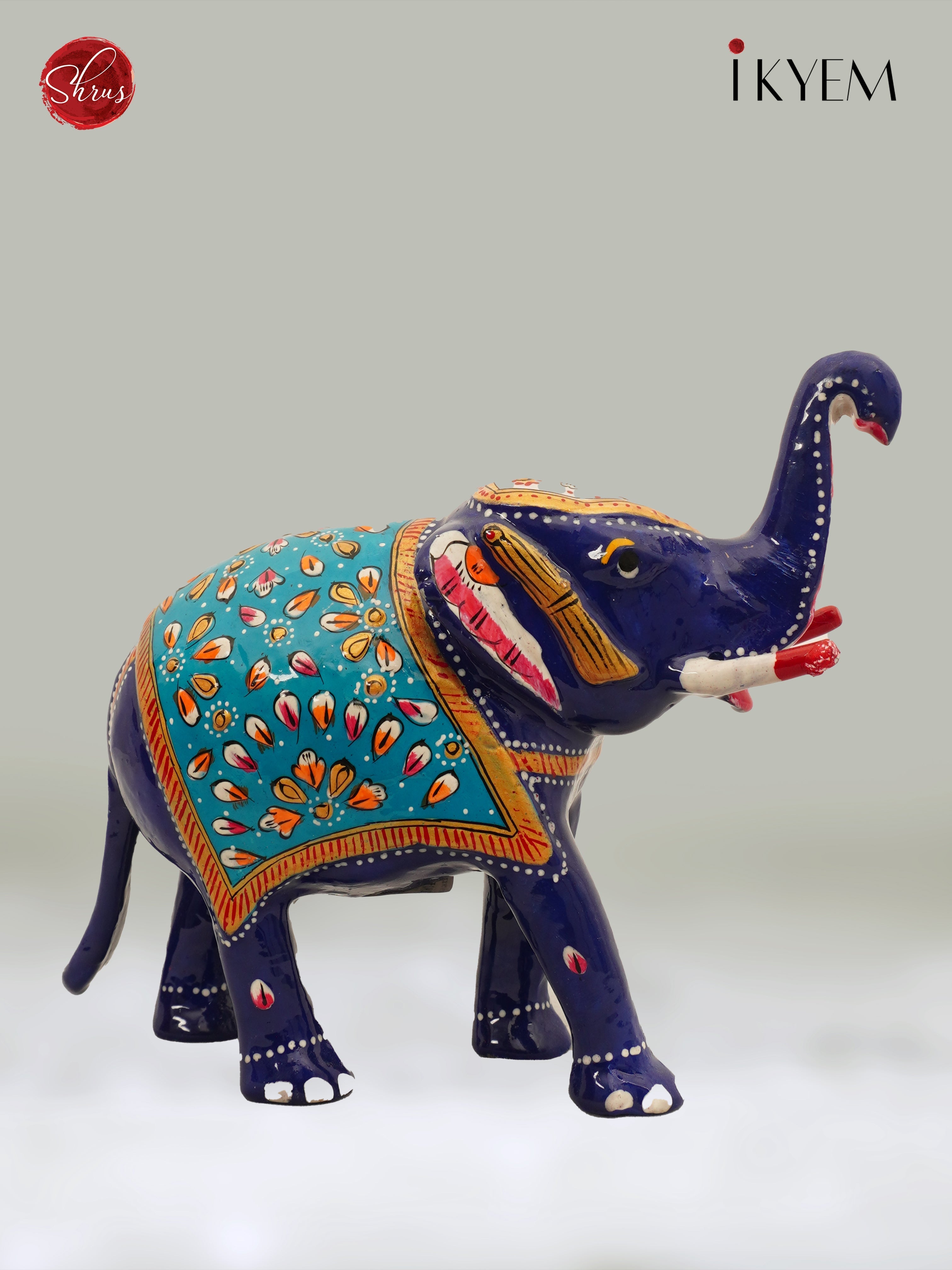 Meenakari Wooden Elephant