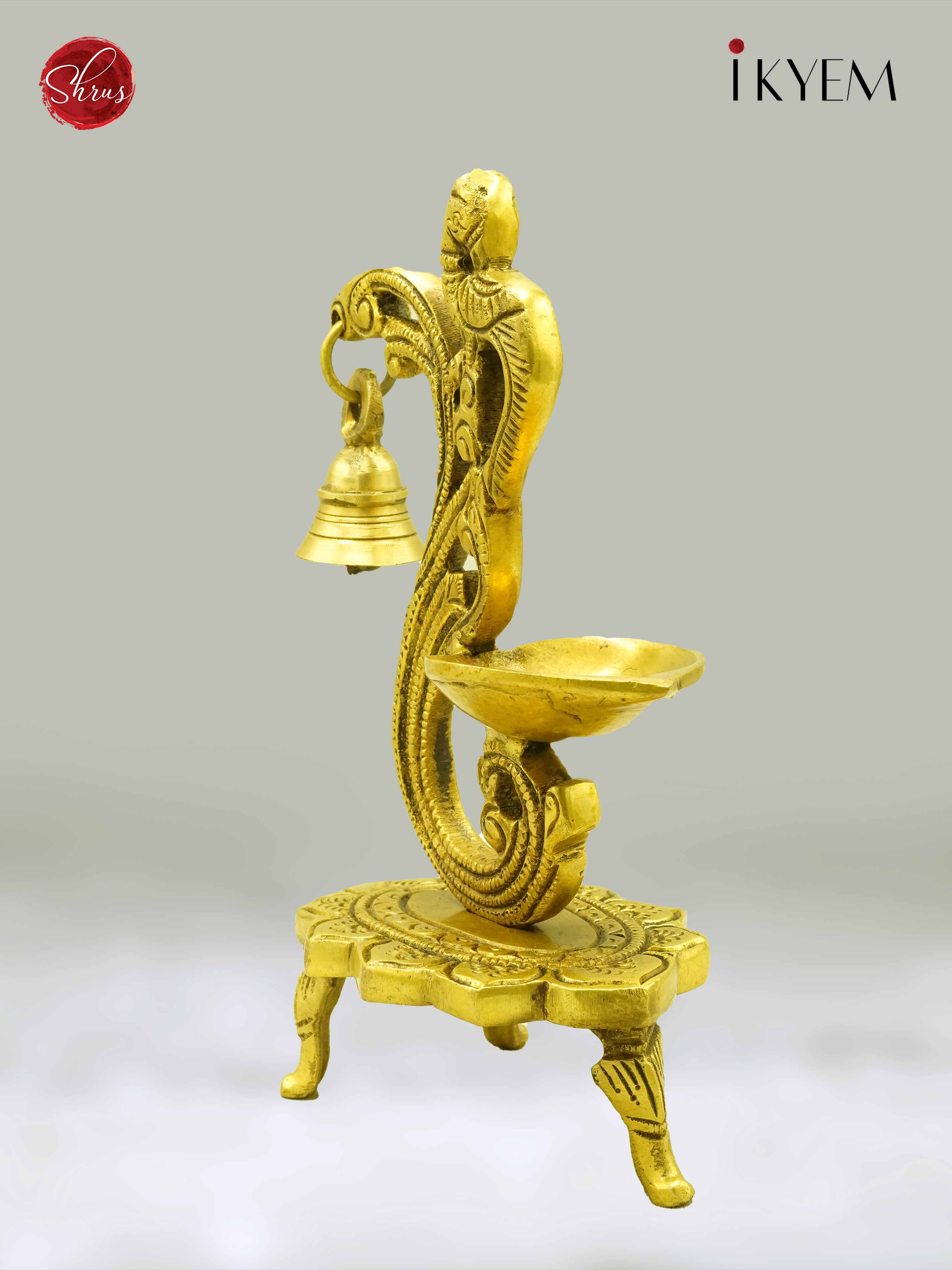 Parrot brass diya with bell - Return Gift