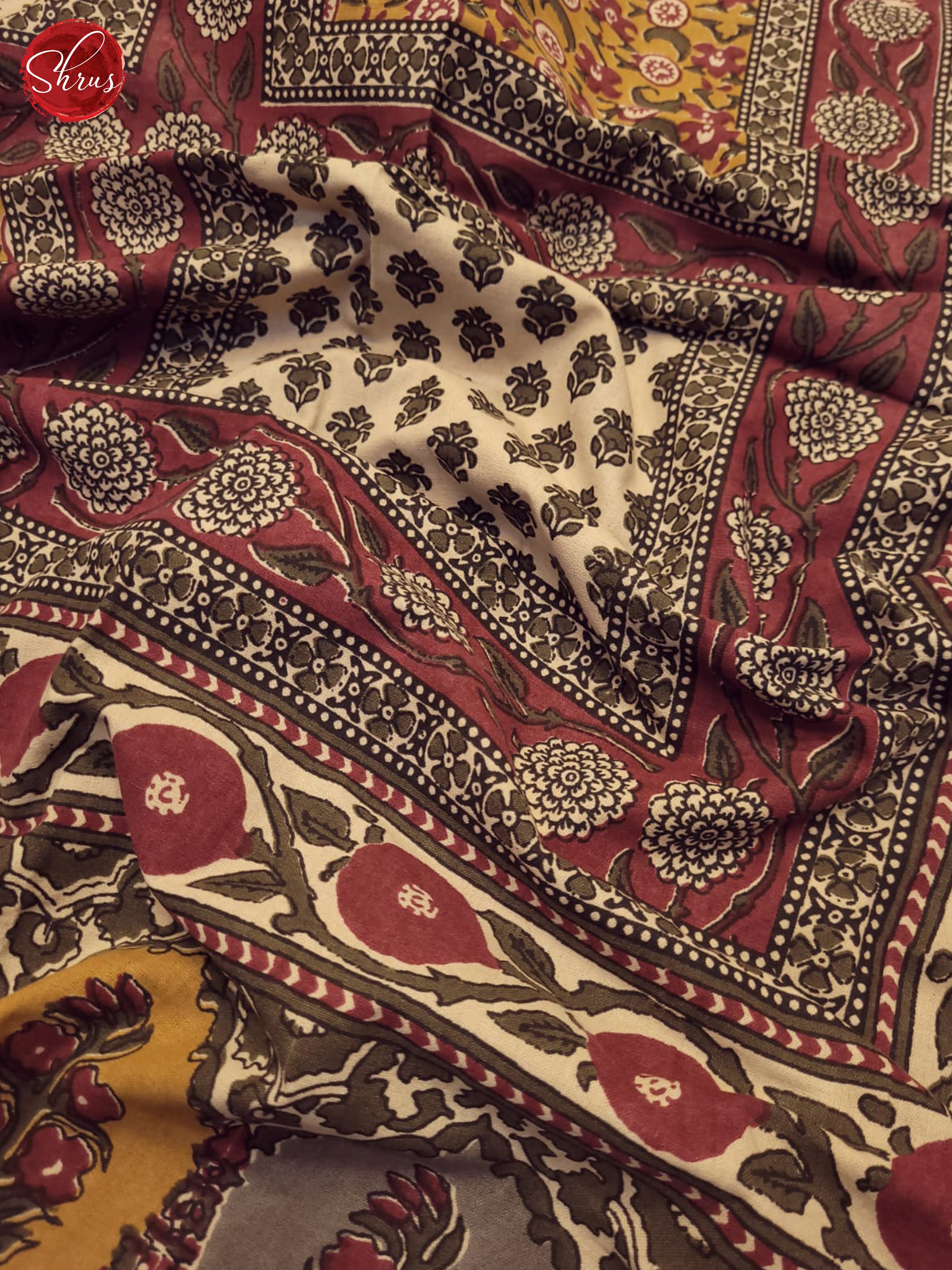 Maroon & Mustard- Jaipuri Printed Double Bed Spread