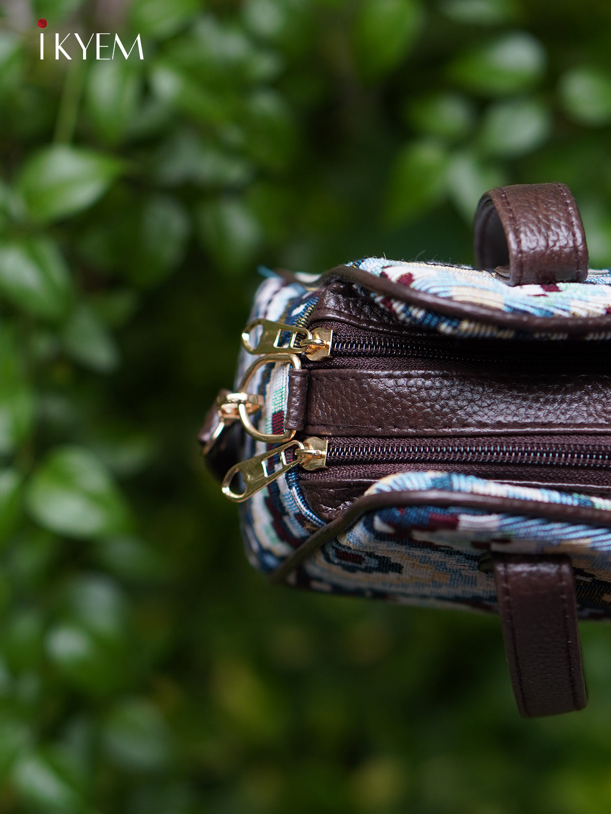 Maroon & Brown - Ajrakh hand bag
