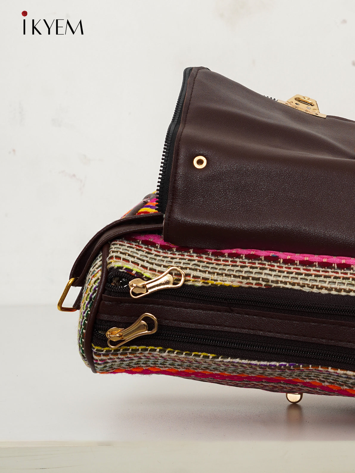 Multicolor & Brown - Ajrakh Handbag