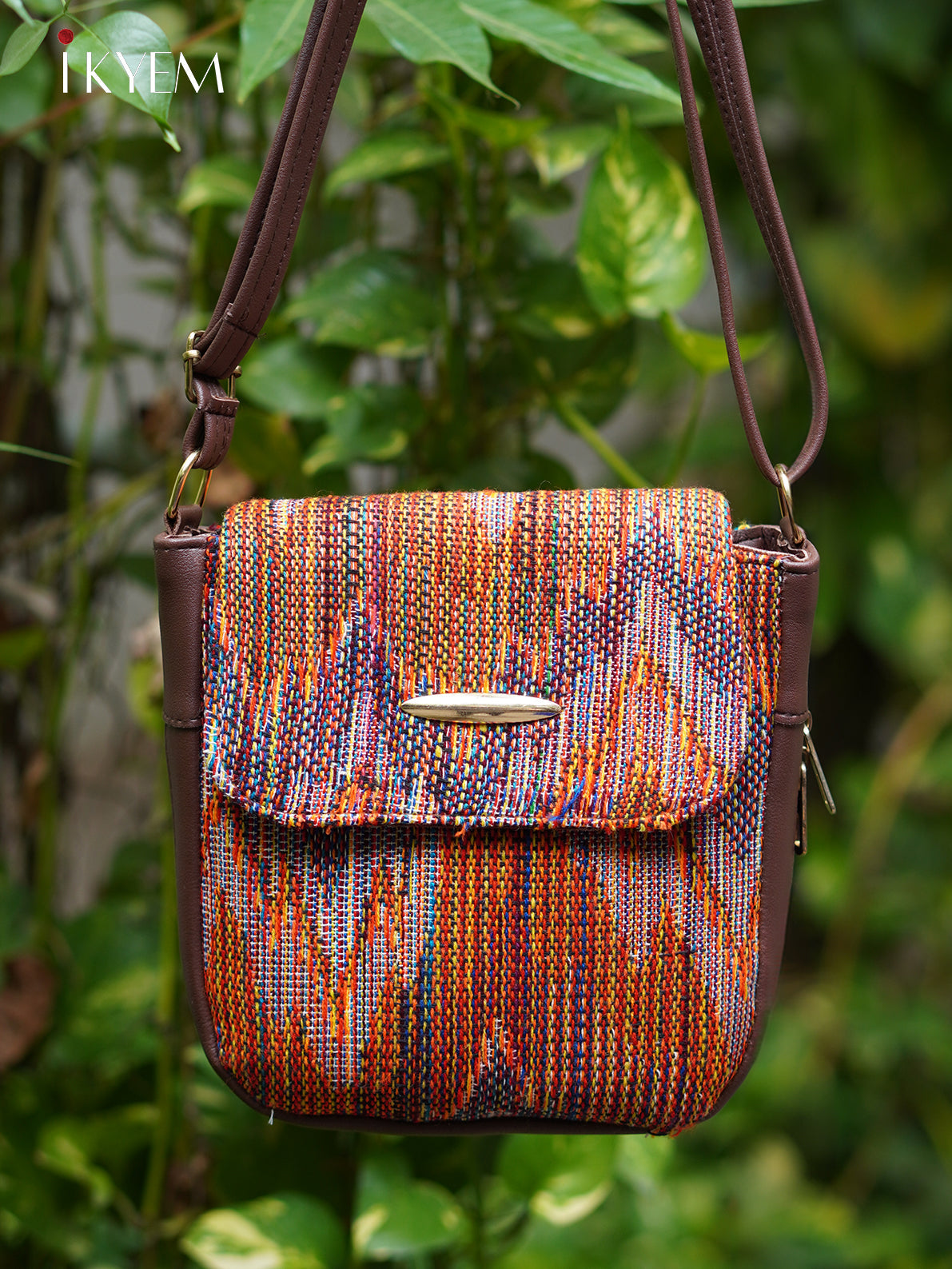 Orange & Brown - Ajrakh hand bag