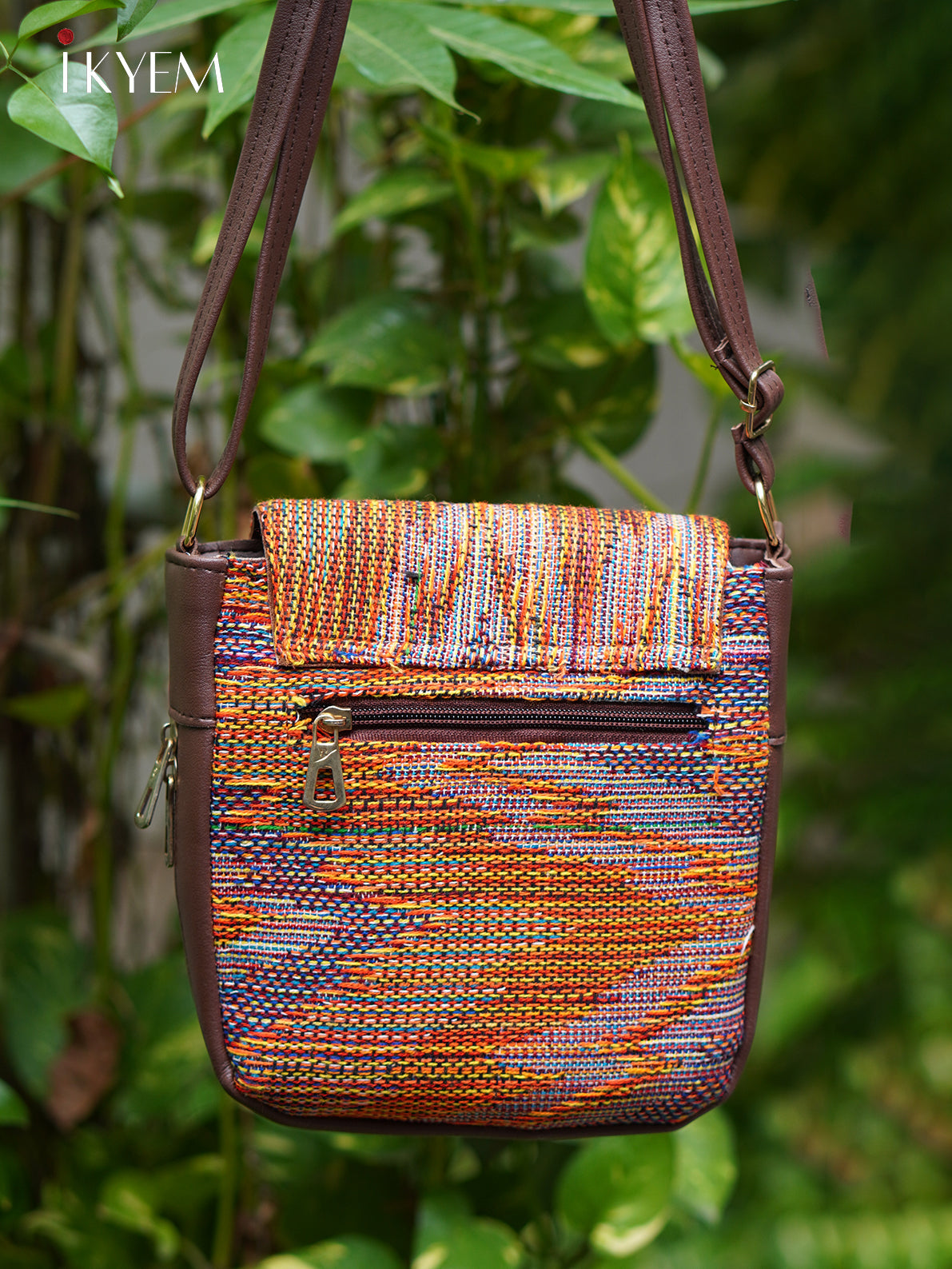 Orange & Brown - Ajrakh hand bag
