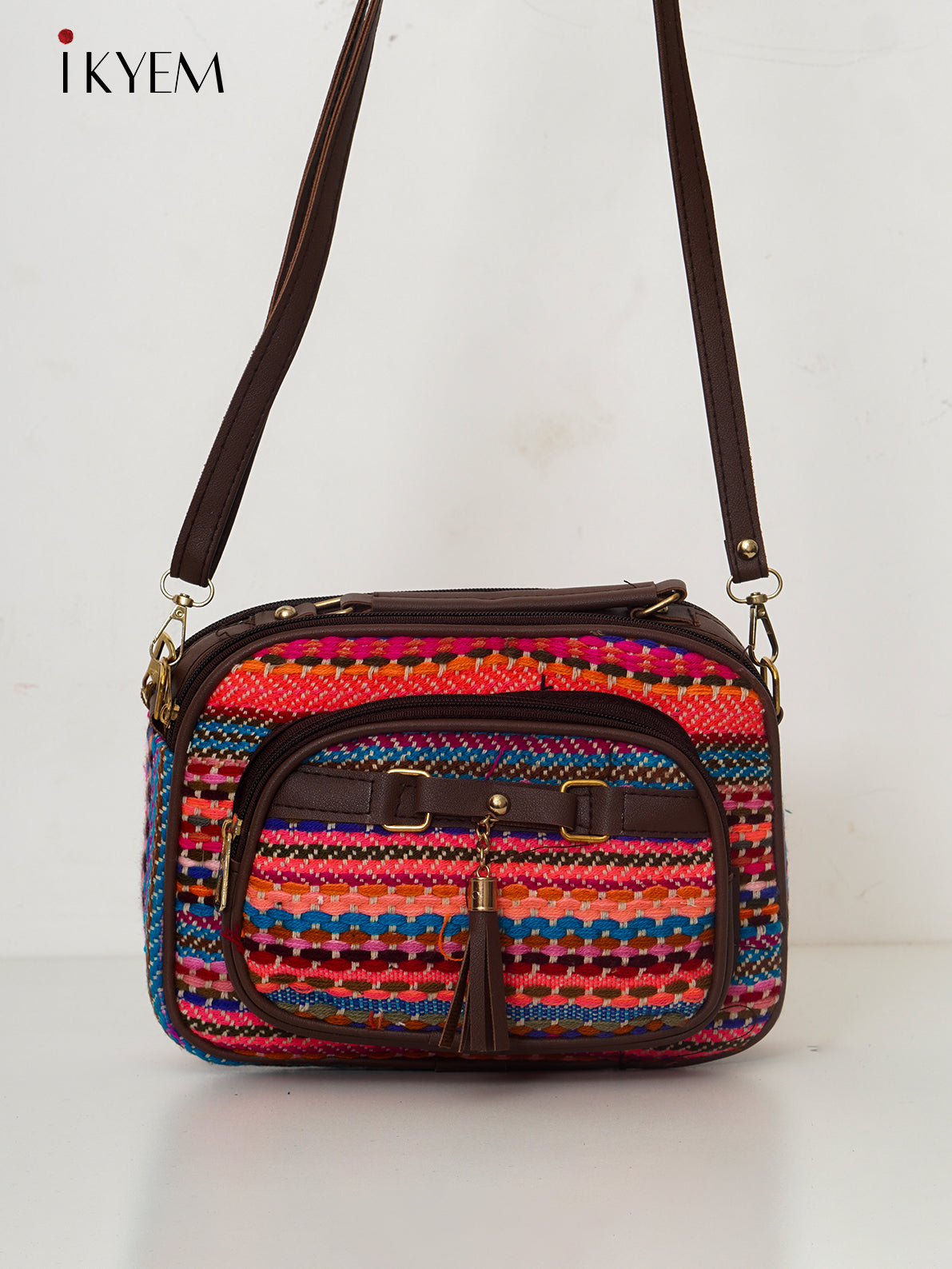 Orange & Pink - Ajrakh Handbag