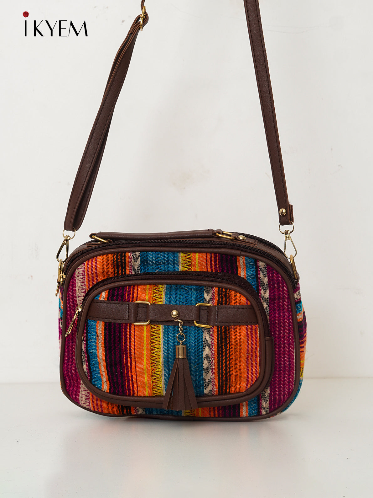 Multicolor & Brown - Ajrakh Handbag
