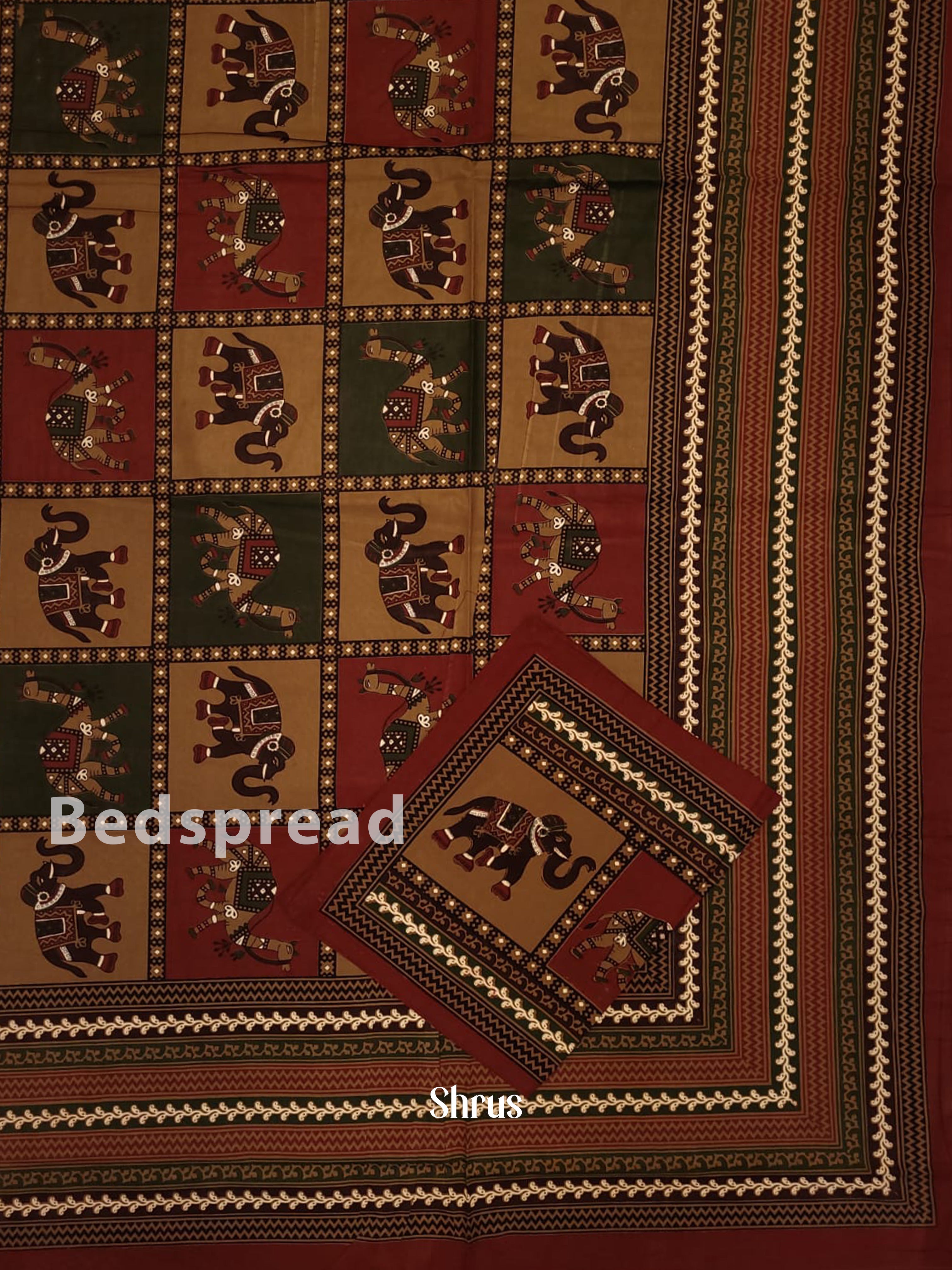 Maroon & Brown - Bed Spreads