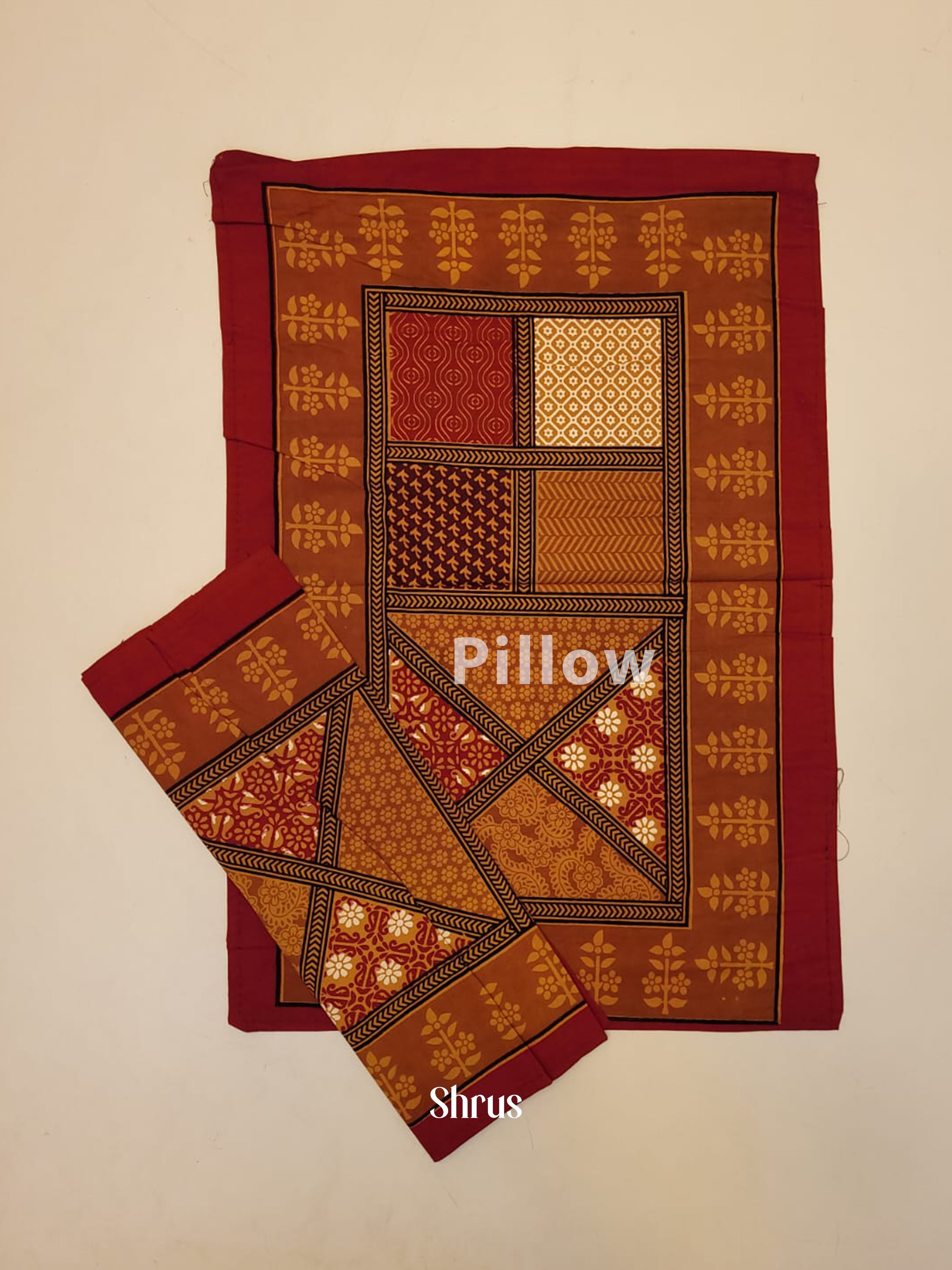 Mustard & Maroon -Bed Spreads