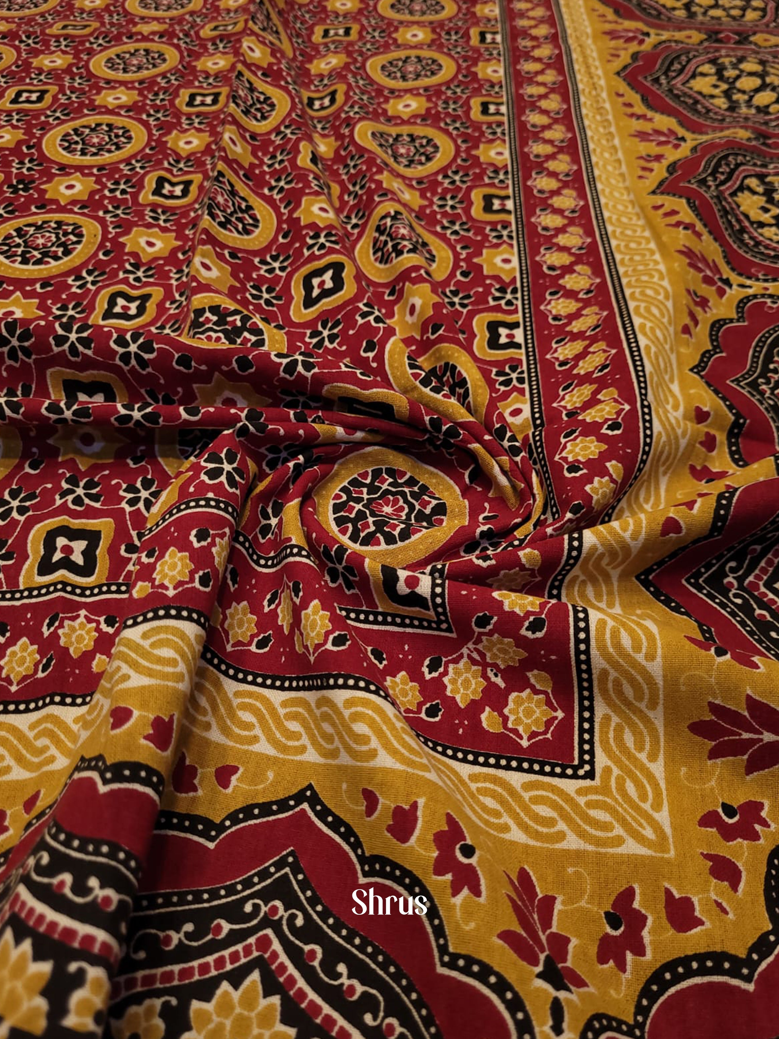 Maroon & Mustard -Bed Spreads