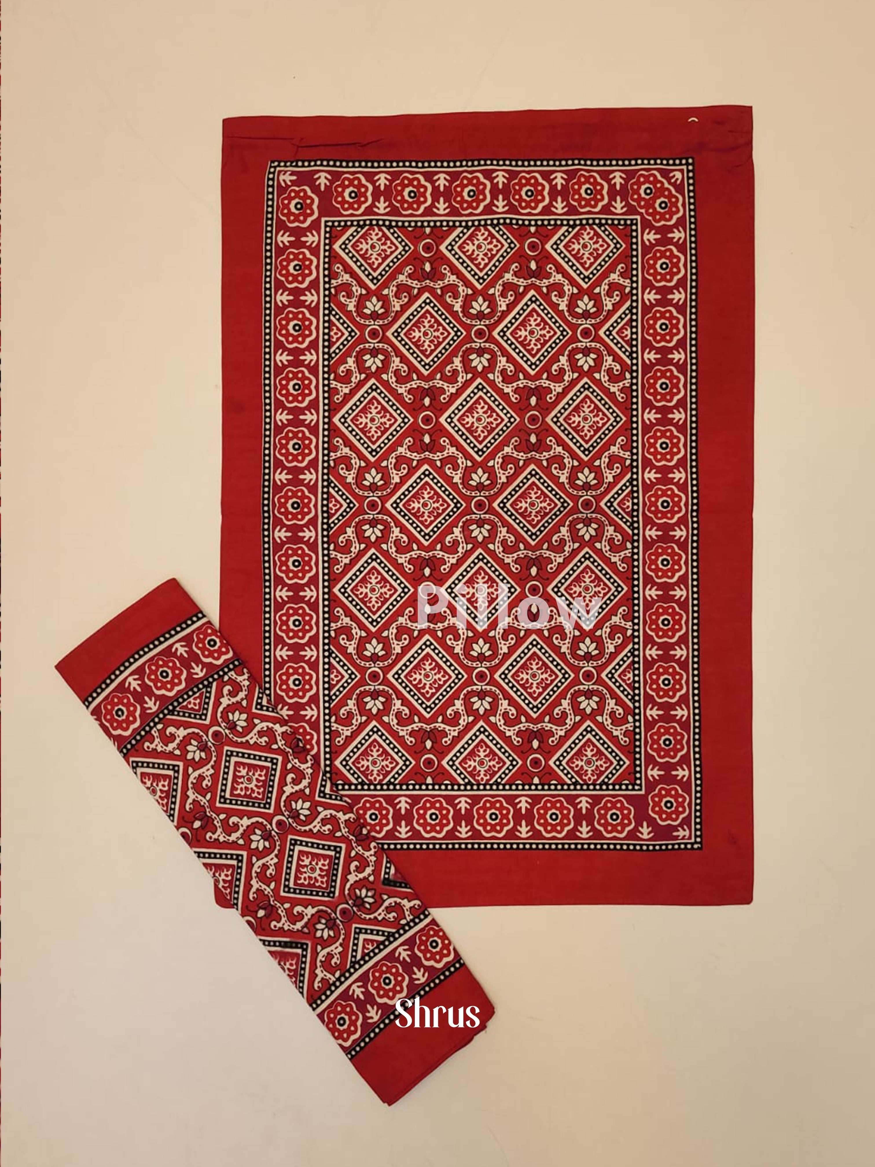 Red & Cream - Bed Spreads