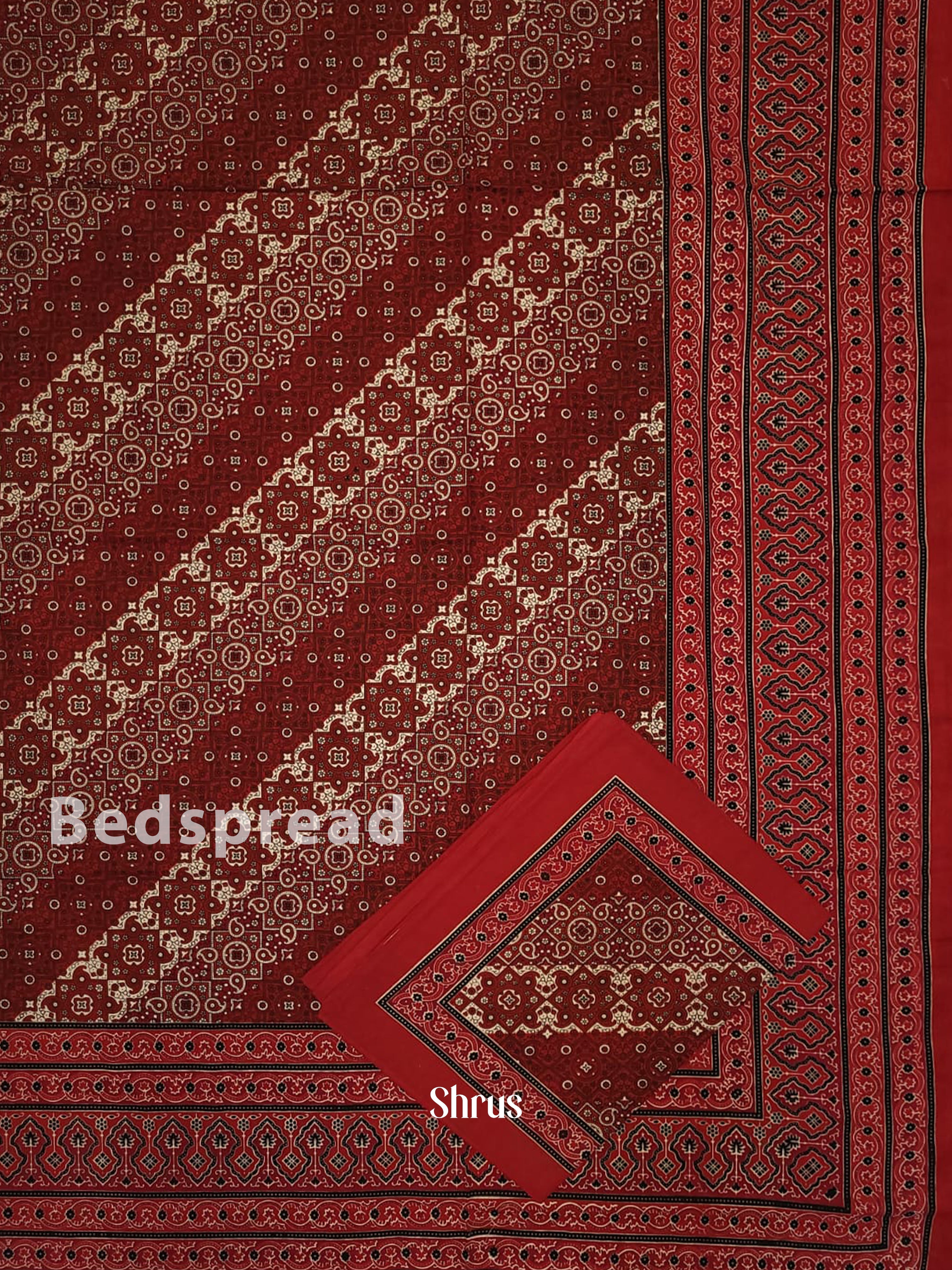 Red & Cream - Bed Spreads