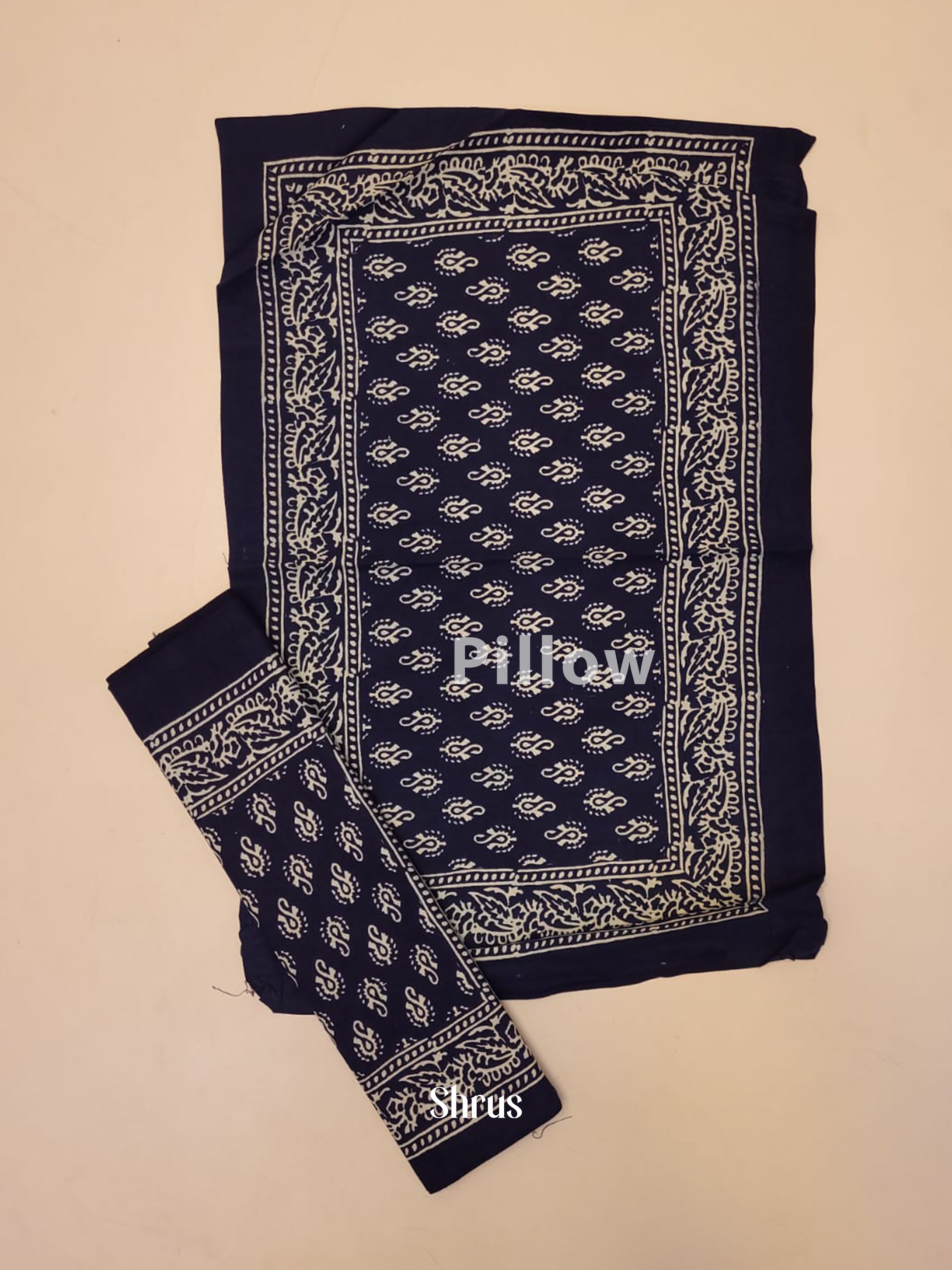 Navy Blue & Cream - Bed Spreads