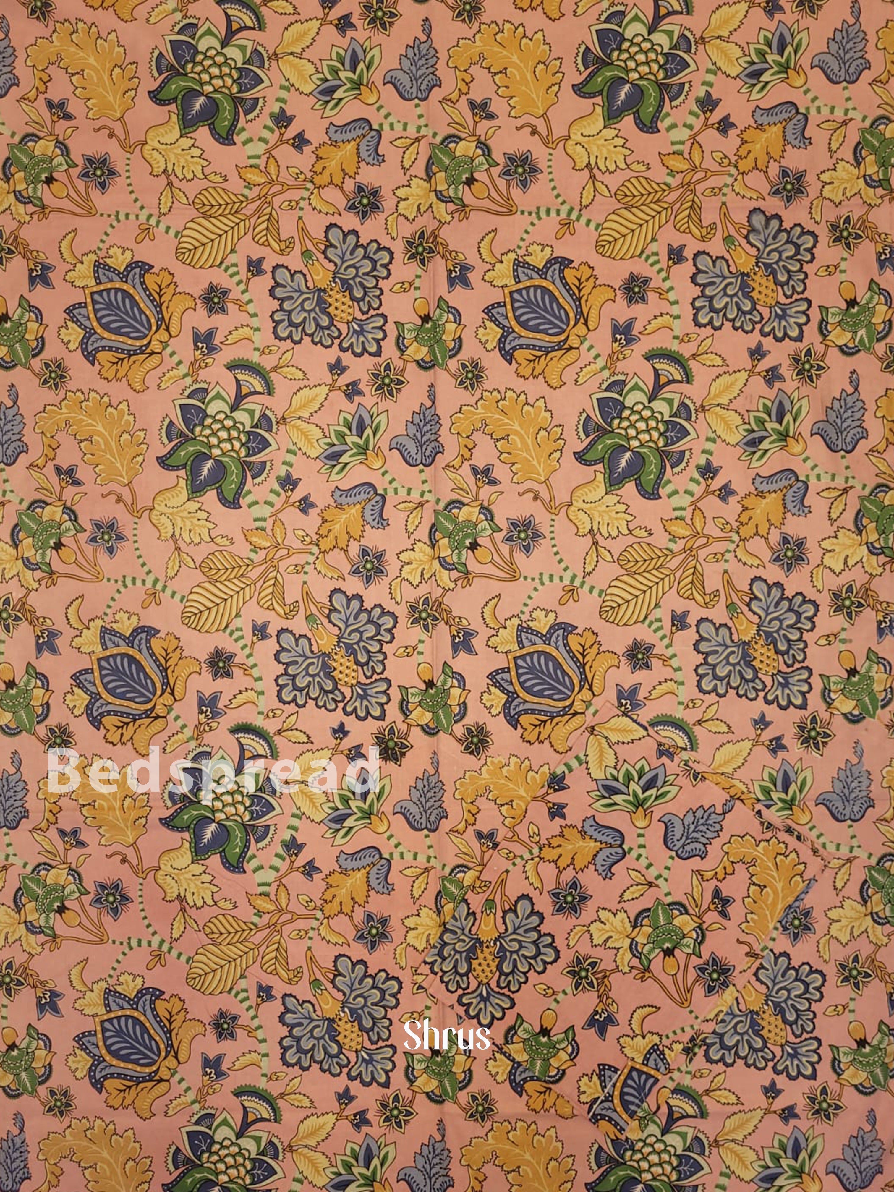 Peach & Blue - Bed Spreads