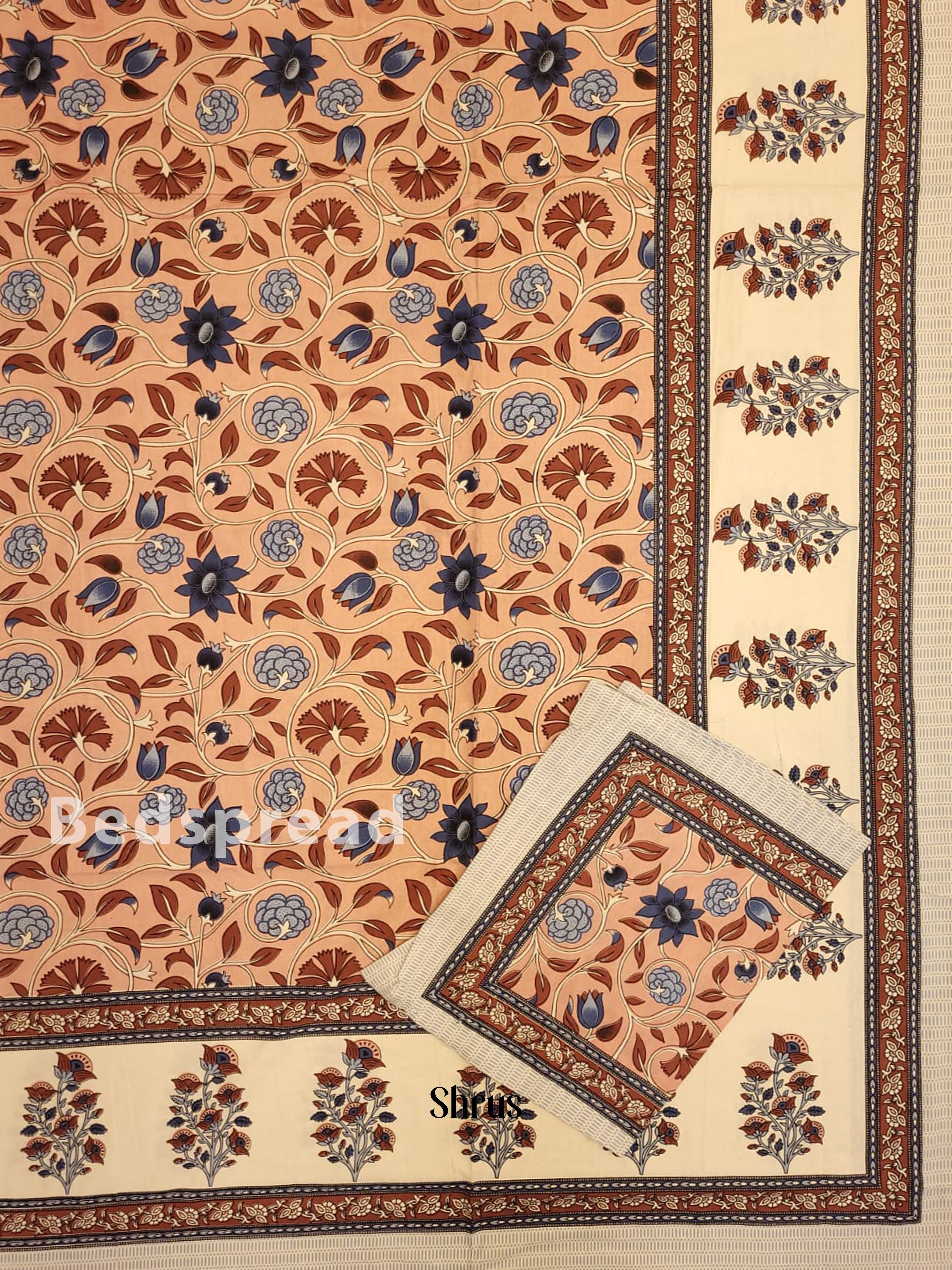Peach & Cream- Bed Spreads