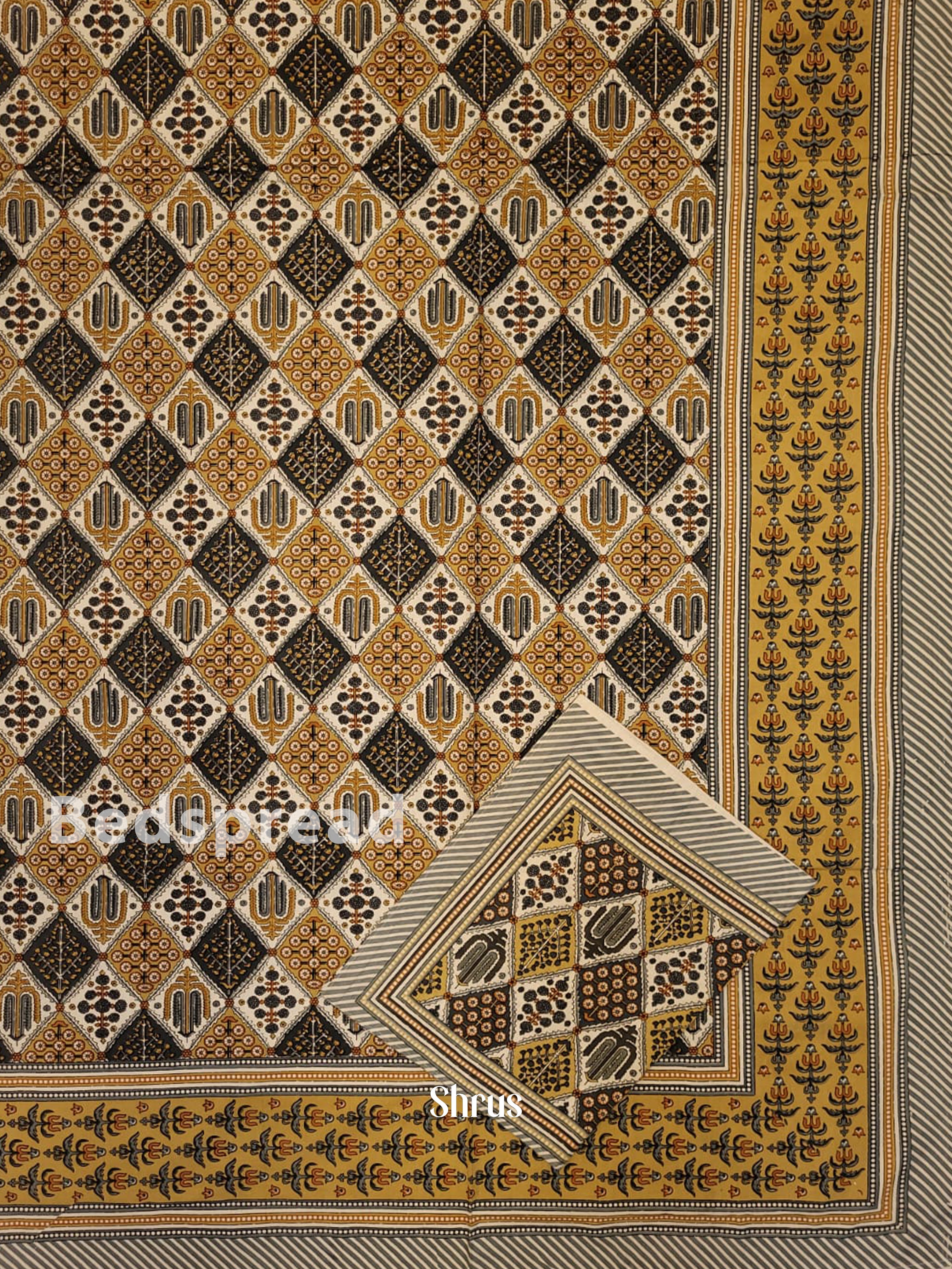 Mustard & Grey -Bed Spreads