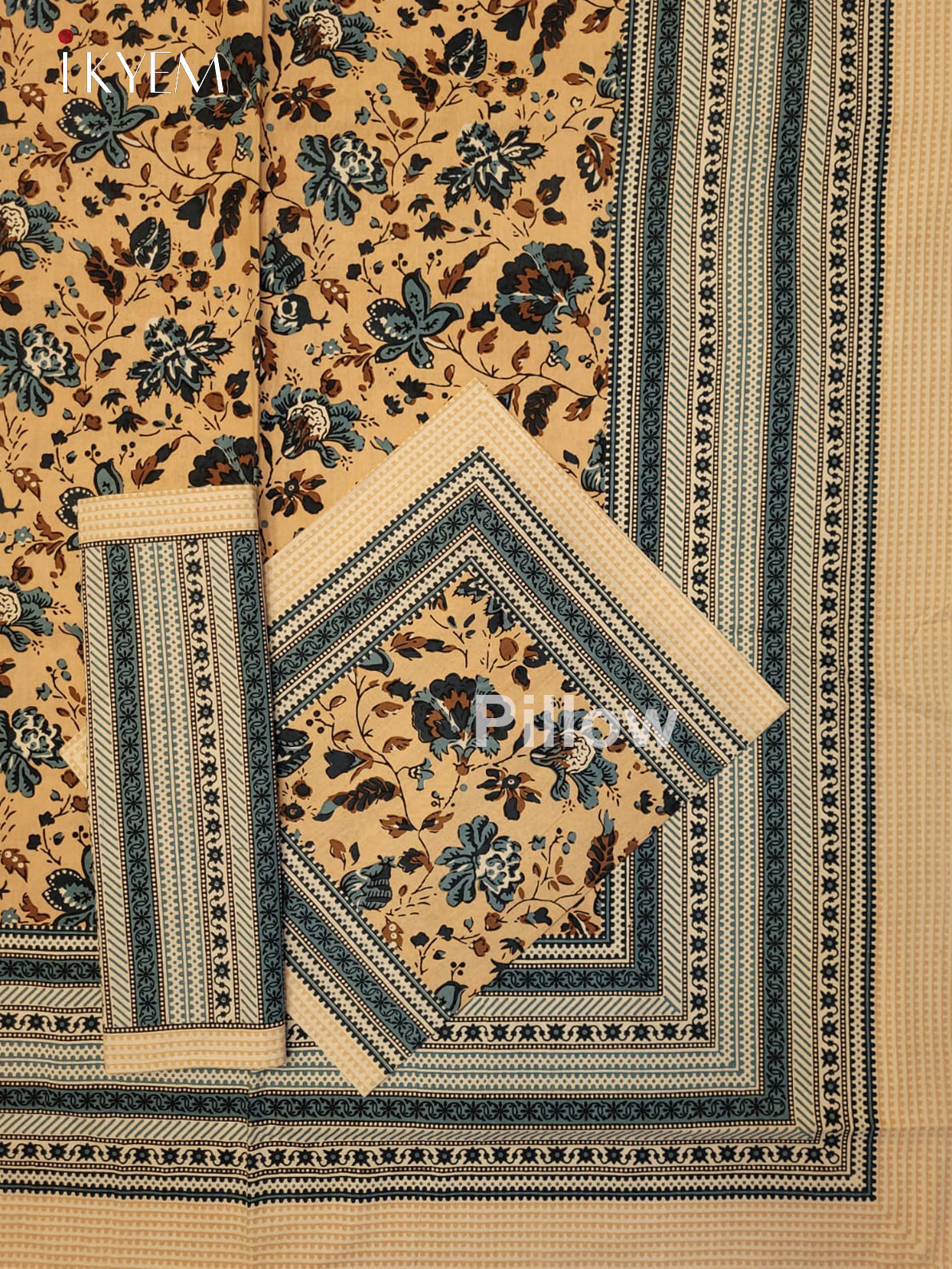 Sandal & Blue - Bed Spread