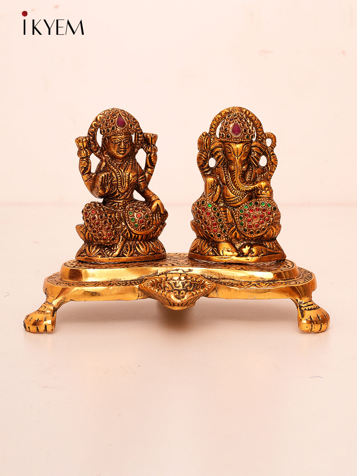 Brass Ganesh Lakshmi with Lamp