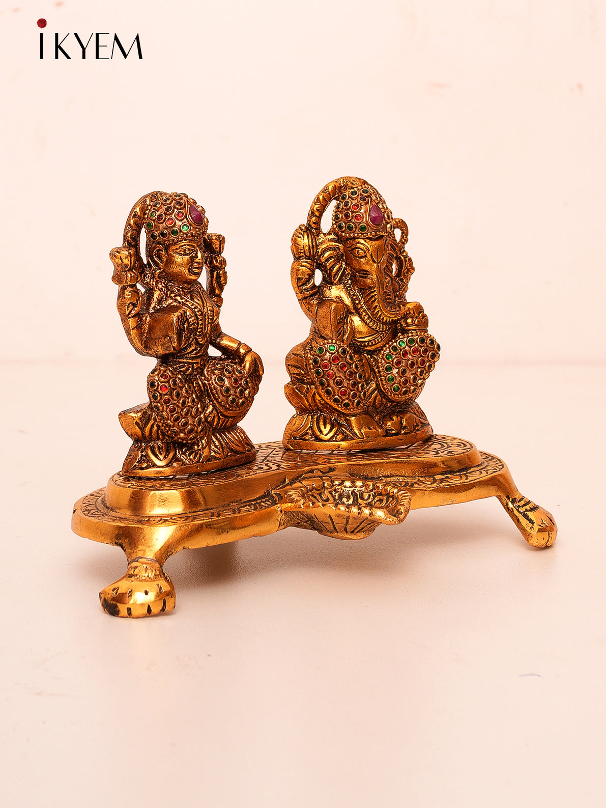 Brass Ganesh Lakshmi with Lamp