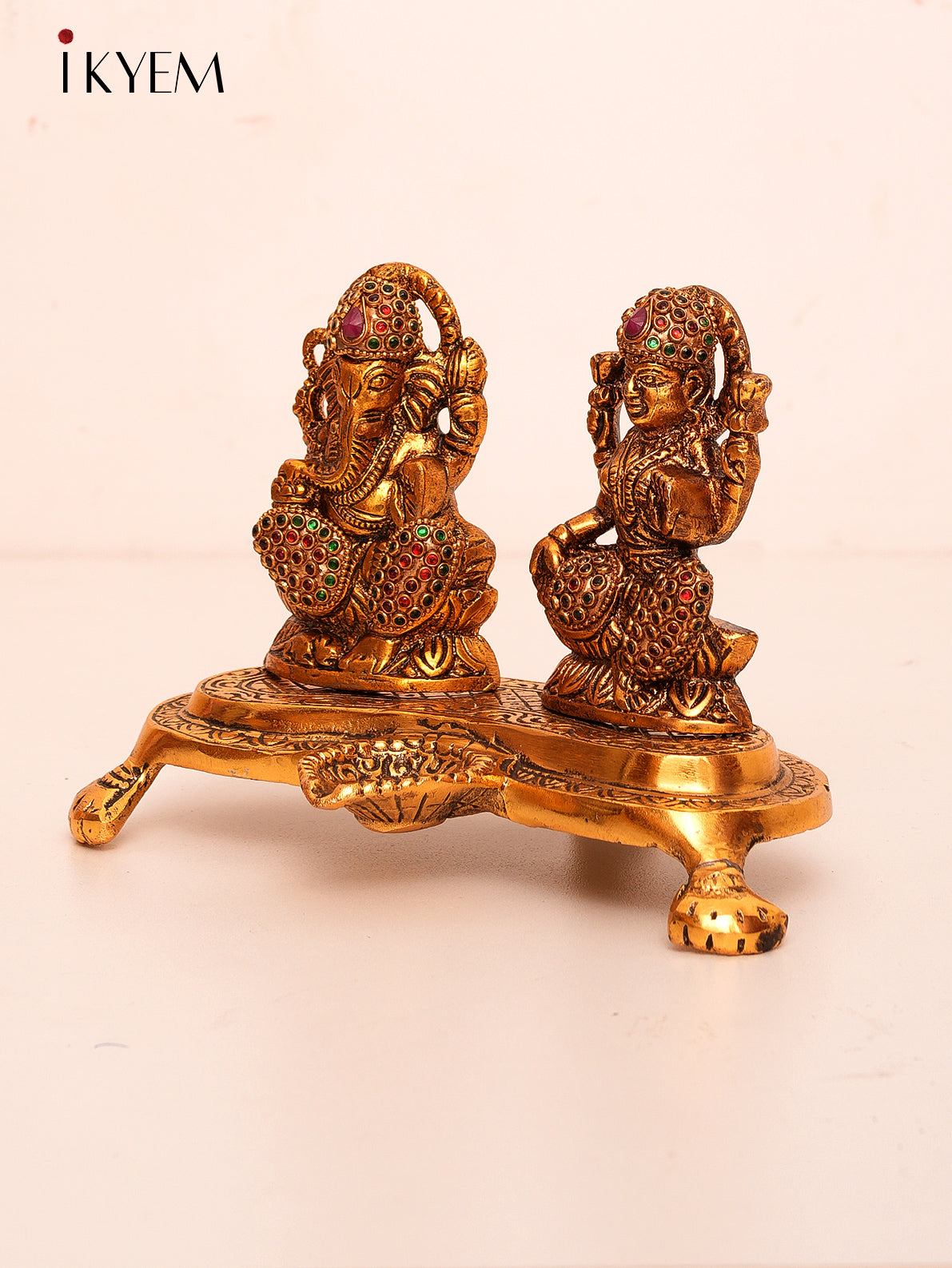 Brass Ganesh Lakshmi with Lamp