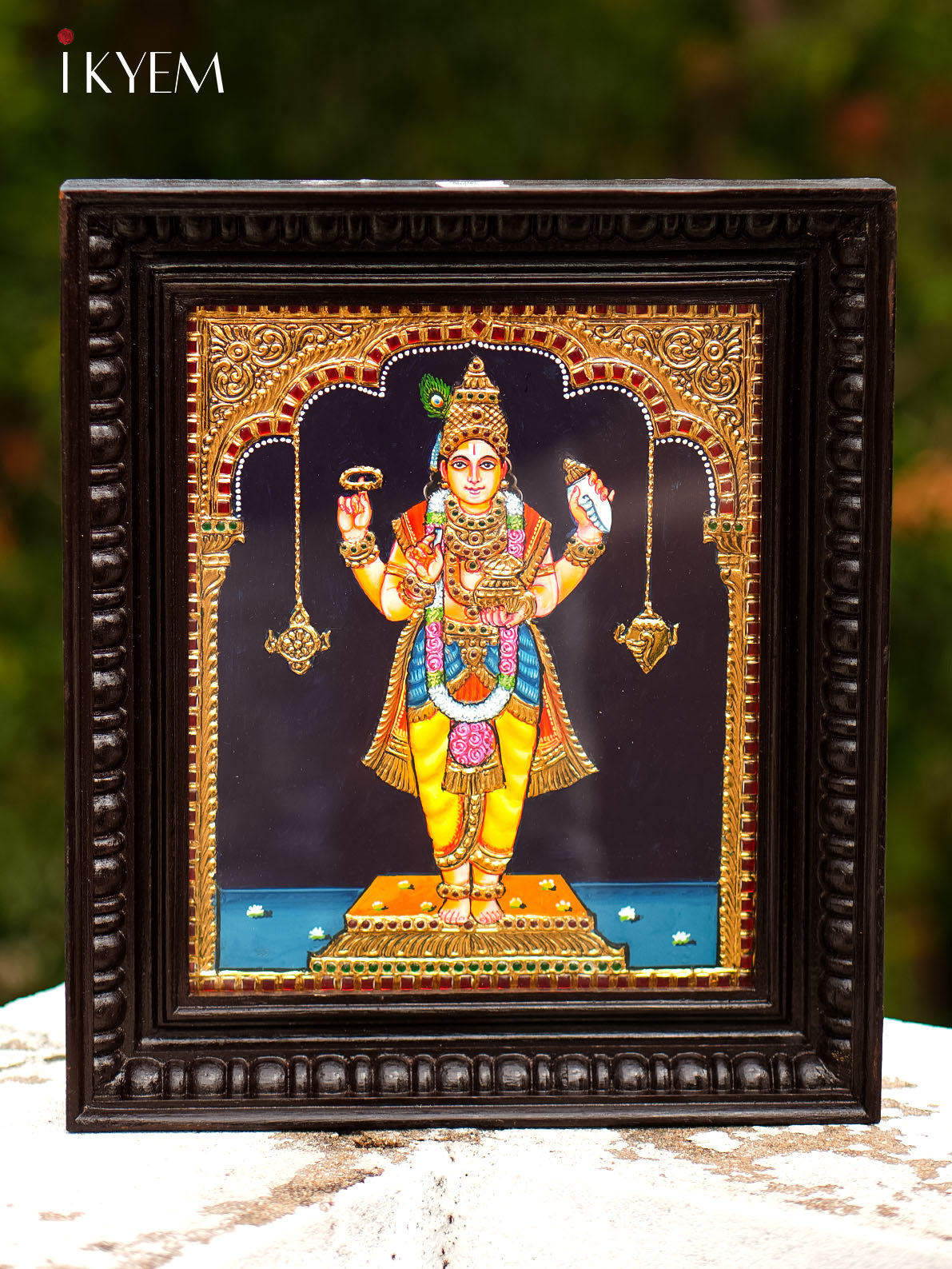 Lord Dhanvanthri Tanjore Painting 14 * 12 inches - 4HJ01009