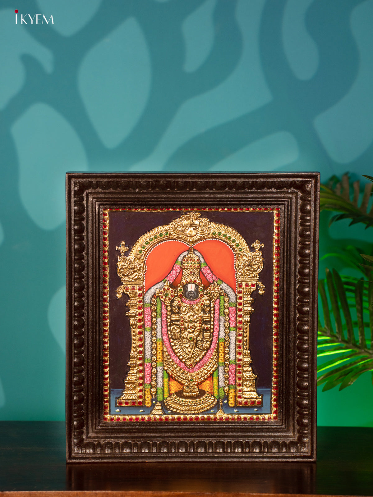 Lord Balaji - Tanjore Painting 15* 13 inches - 4HJ01014