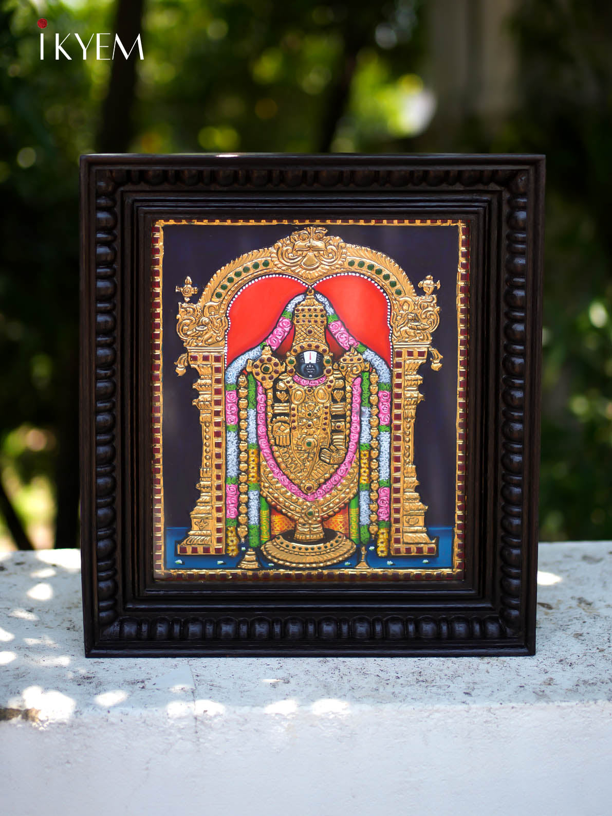 Lord Balaji - Tanjore Painting 15* 13 inches - 4HJ01014
