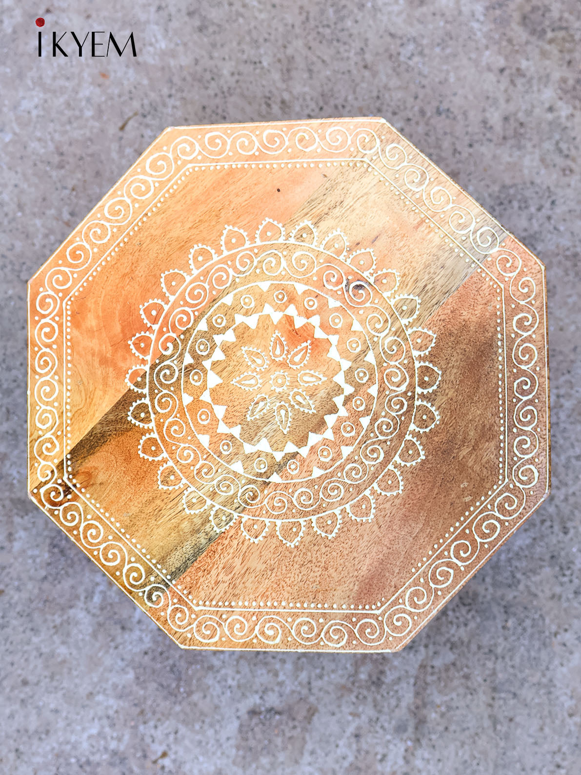 Round wooden table set