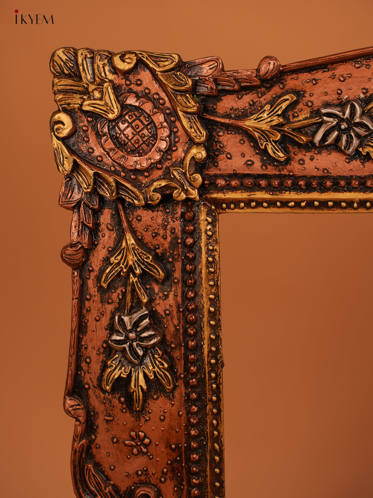 wooden Floral design Mirror Frame - 4JJ01087