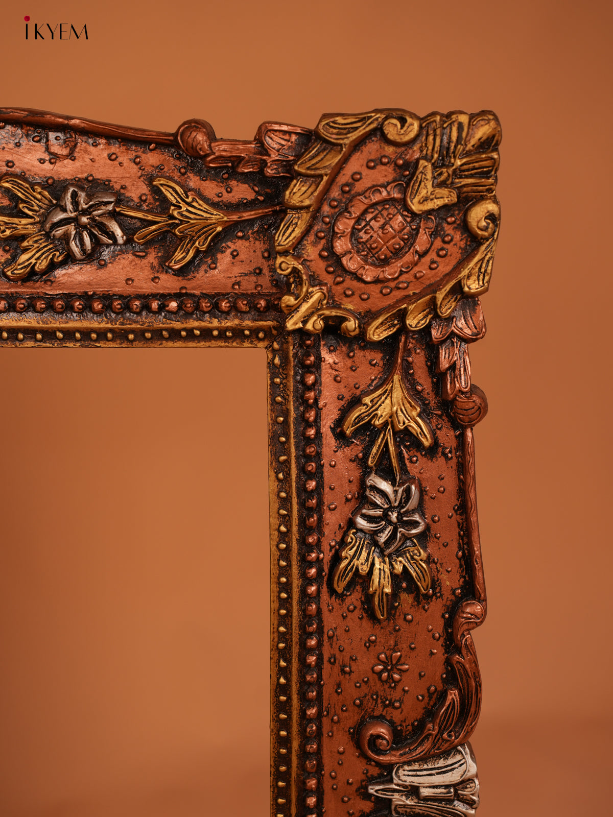 wooden Floral design Mirror Frame - 4JJ01087