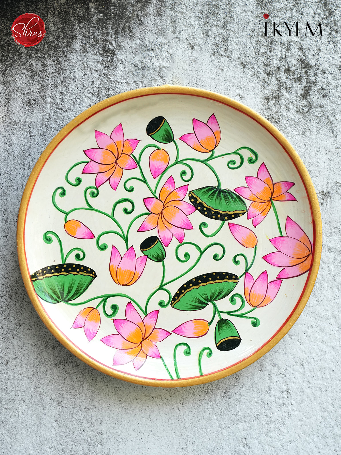 Pichwai Hand painted wall plate