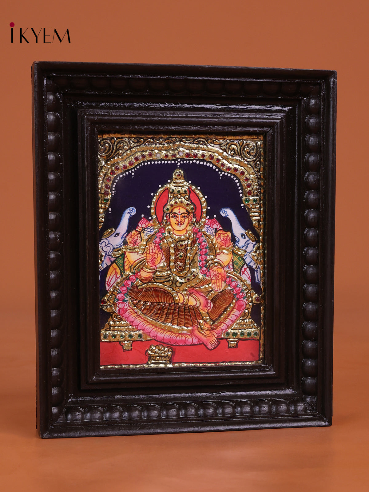 Artistic Goddess Gajalakshmi Tanjore Painting 1