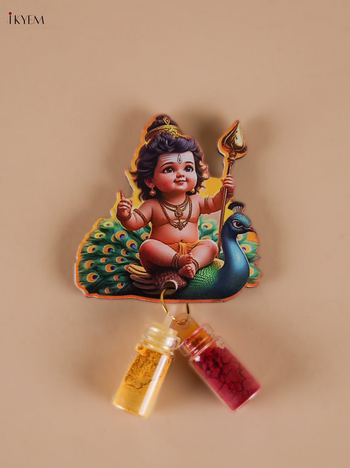 Beautiful Baby Lord Murugan Printed Haldi Kumkum Set