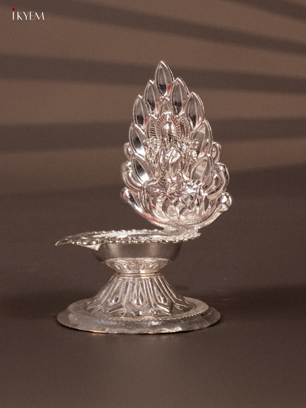Beautiful German Silver Small Goddess Lakshmi Vilakku 2