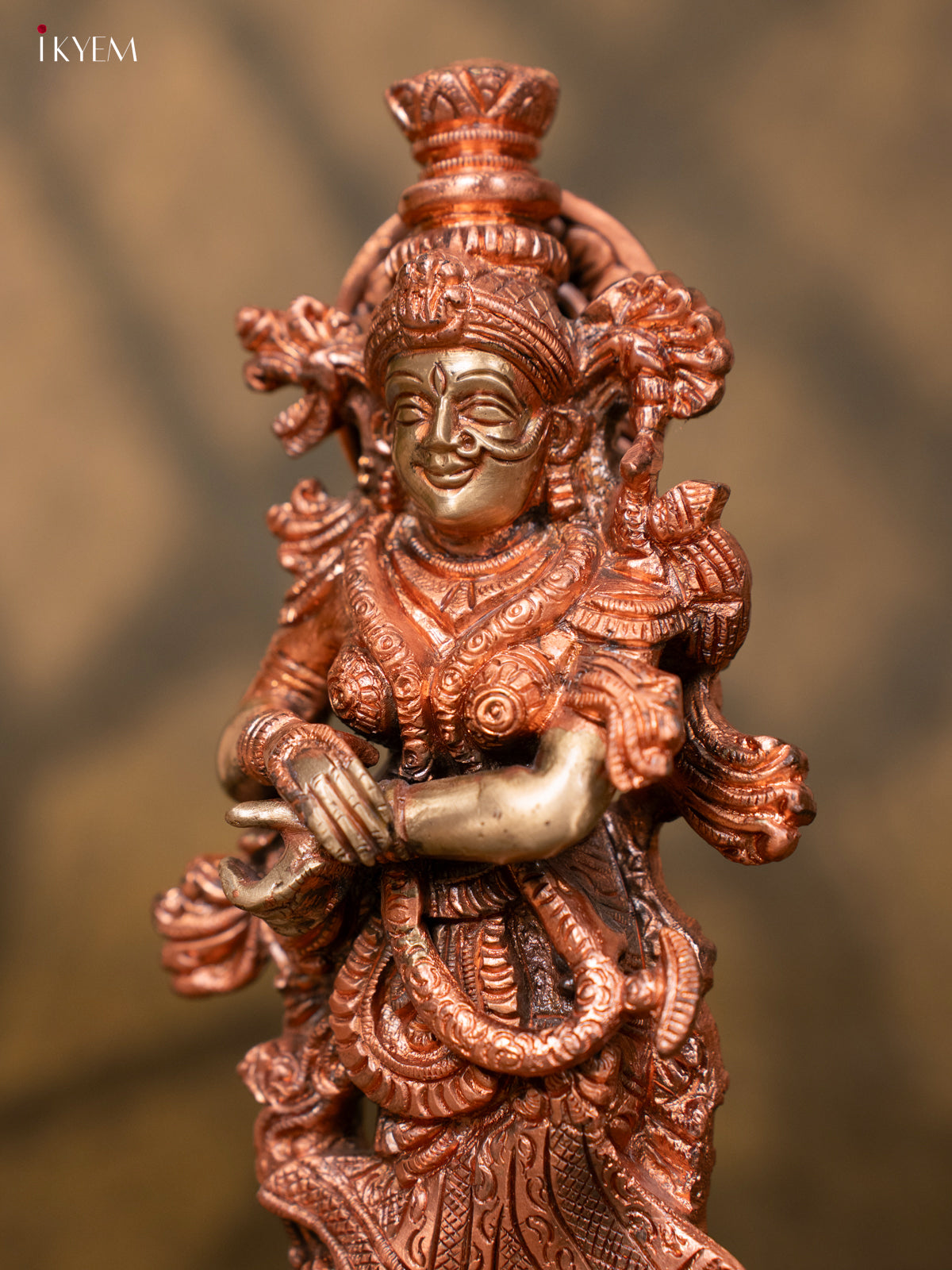 Mata Radha in Dual Tone (Brass & Copper) - Carved by master Artisans