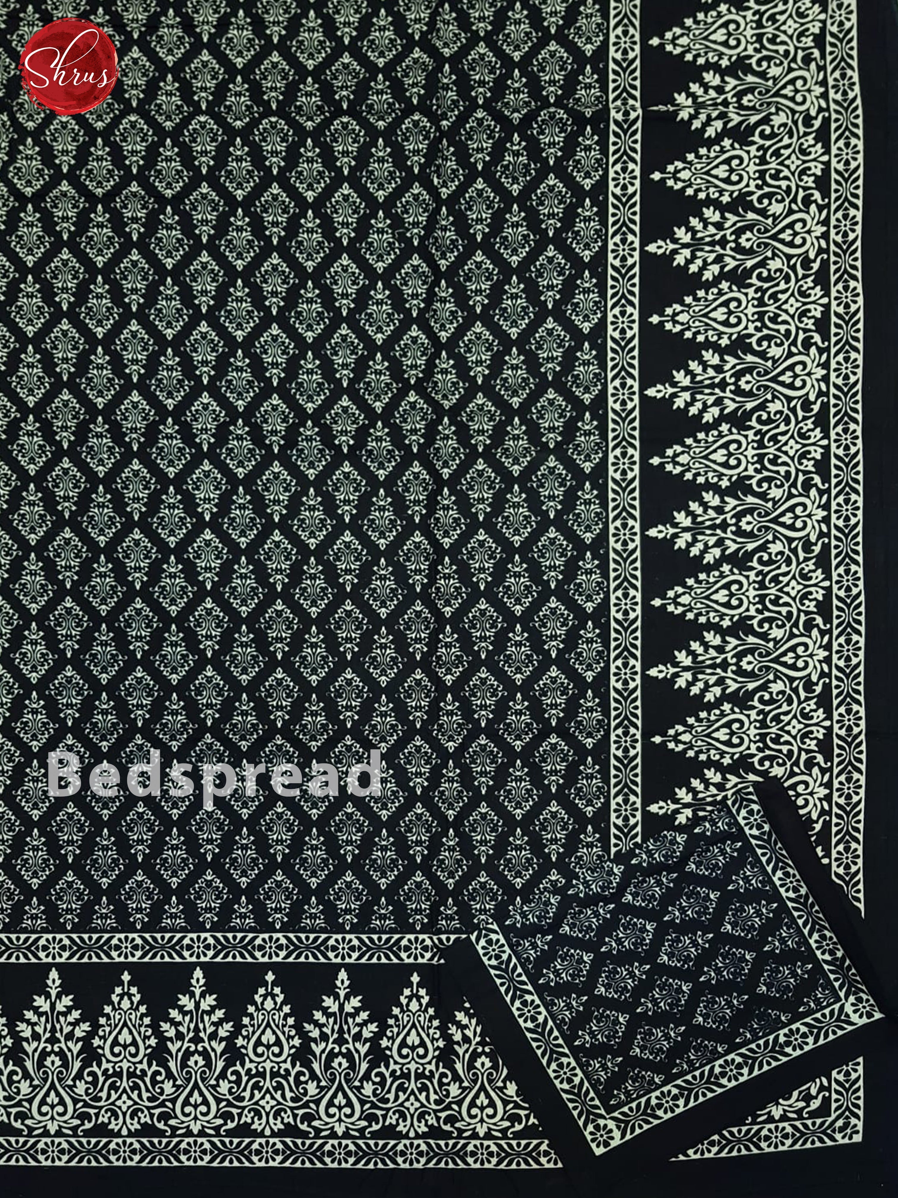 Black - Jaipur block printed Cotton Bed Spreads - Shop on ShrusEternity.com