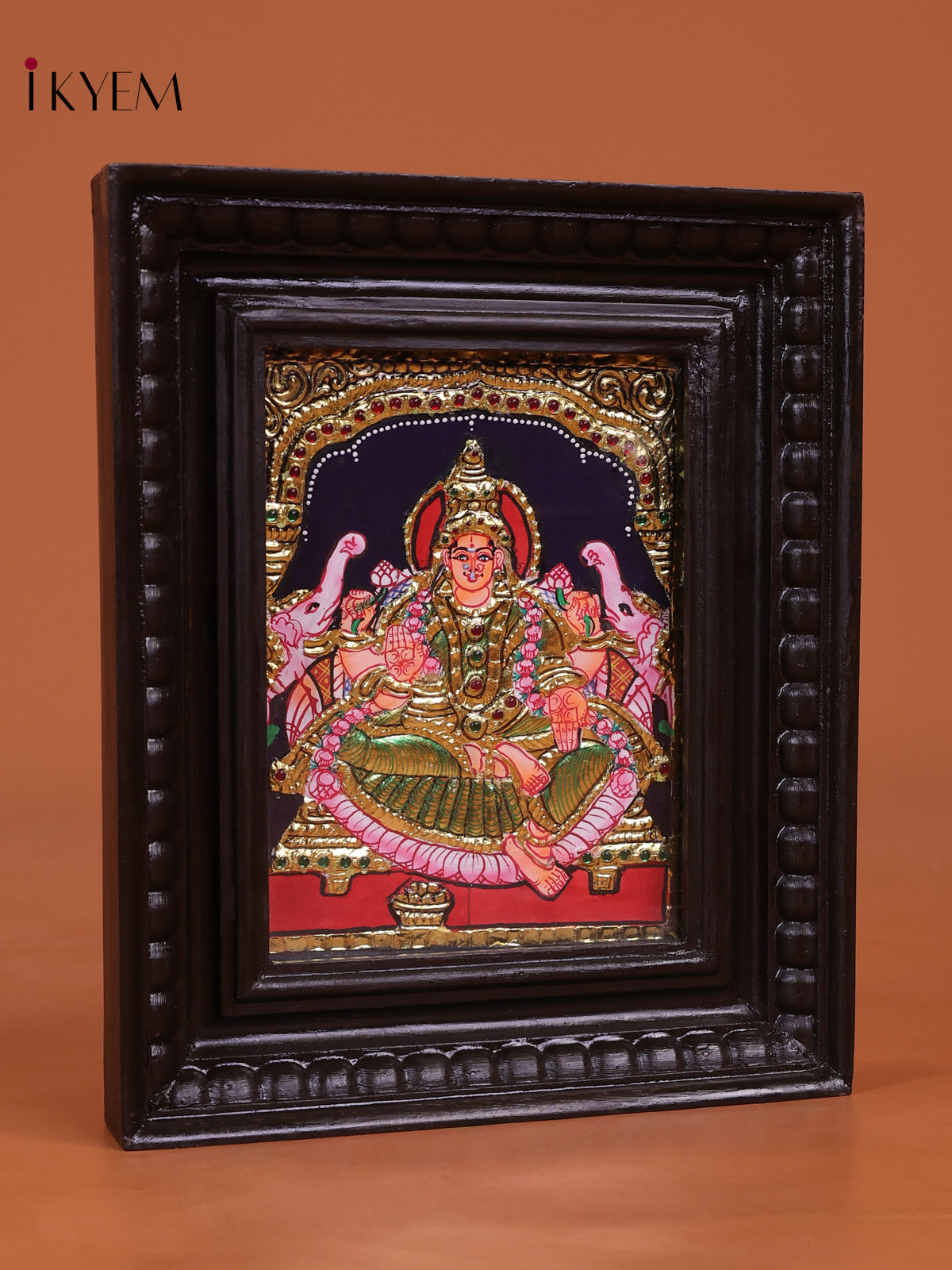 Charming Goddess Gajalakshmi Tanjore Painting 1