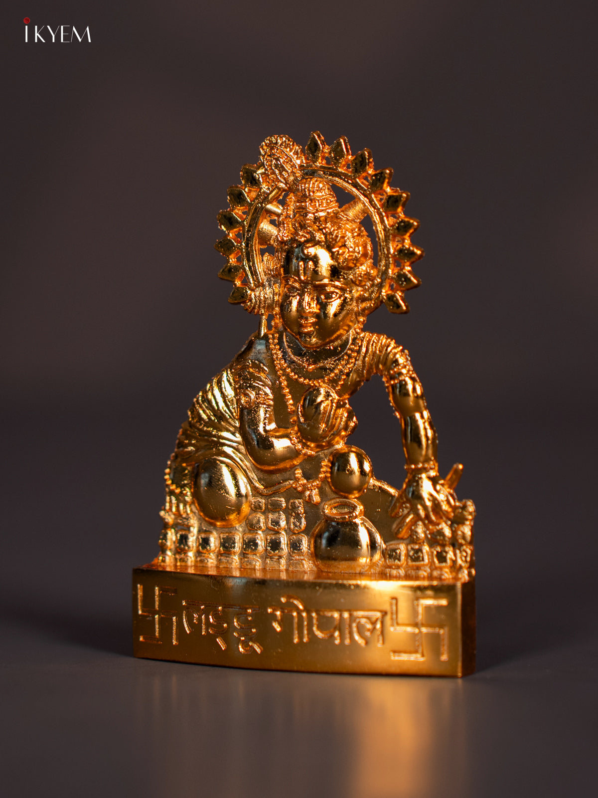 Cute Gold Plated Laddu Gopal Idol 3