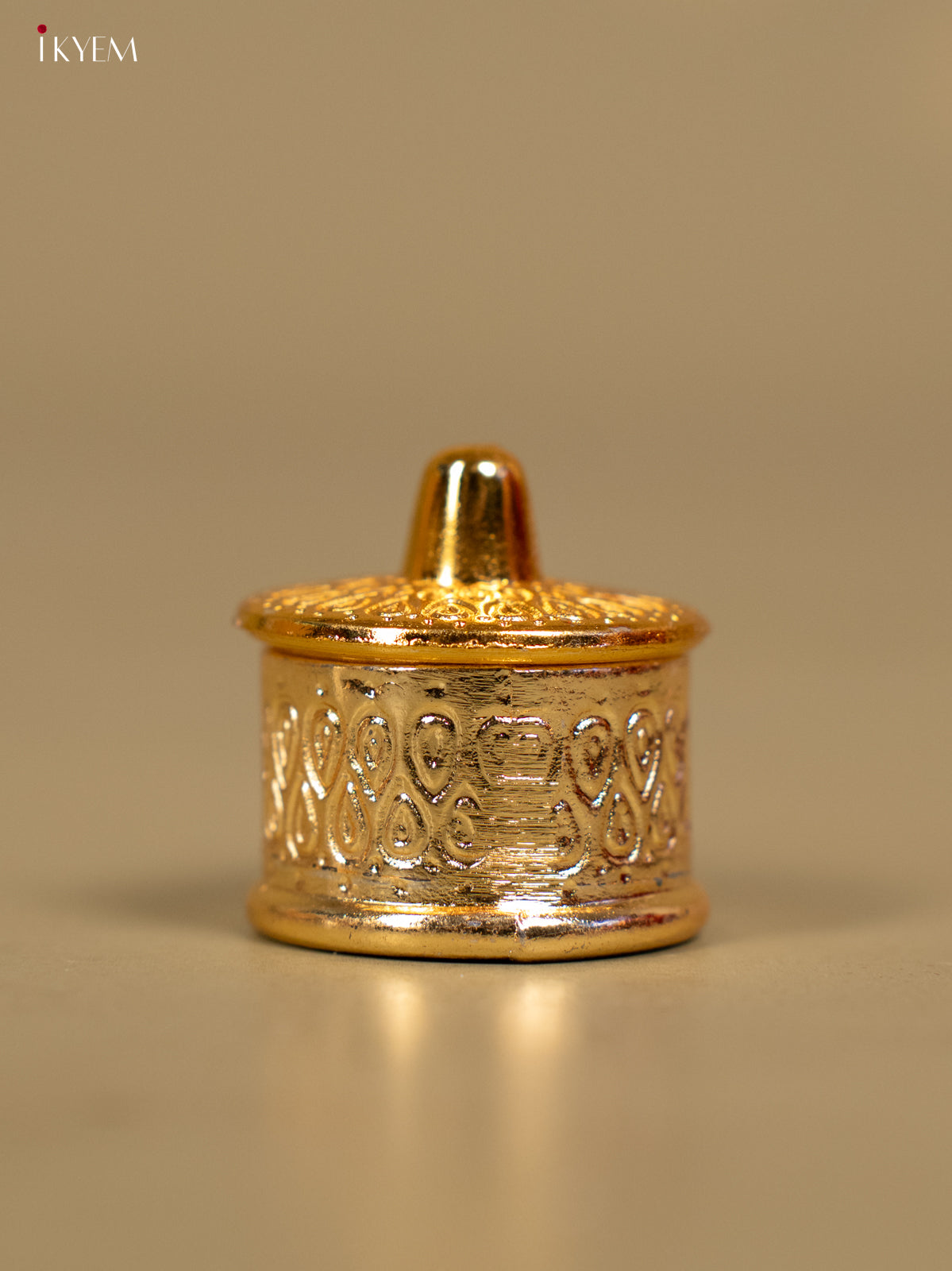 Elegant Gold Plated Kumkum Box-3