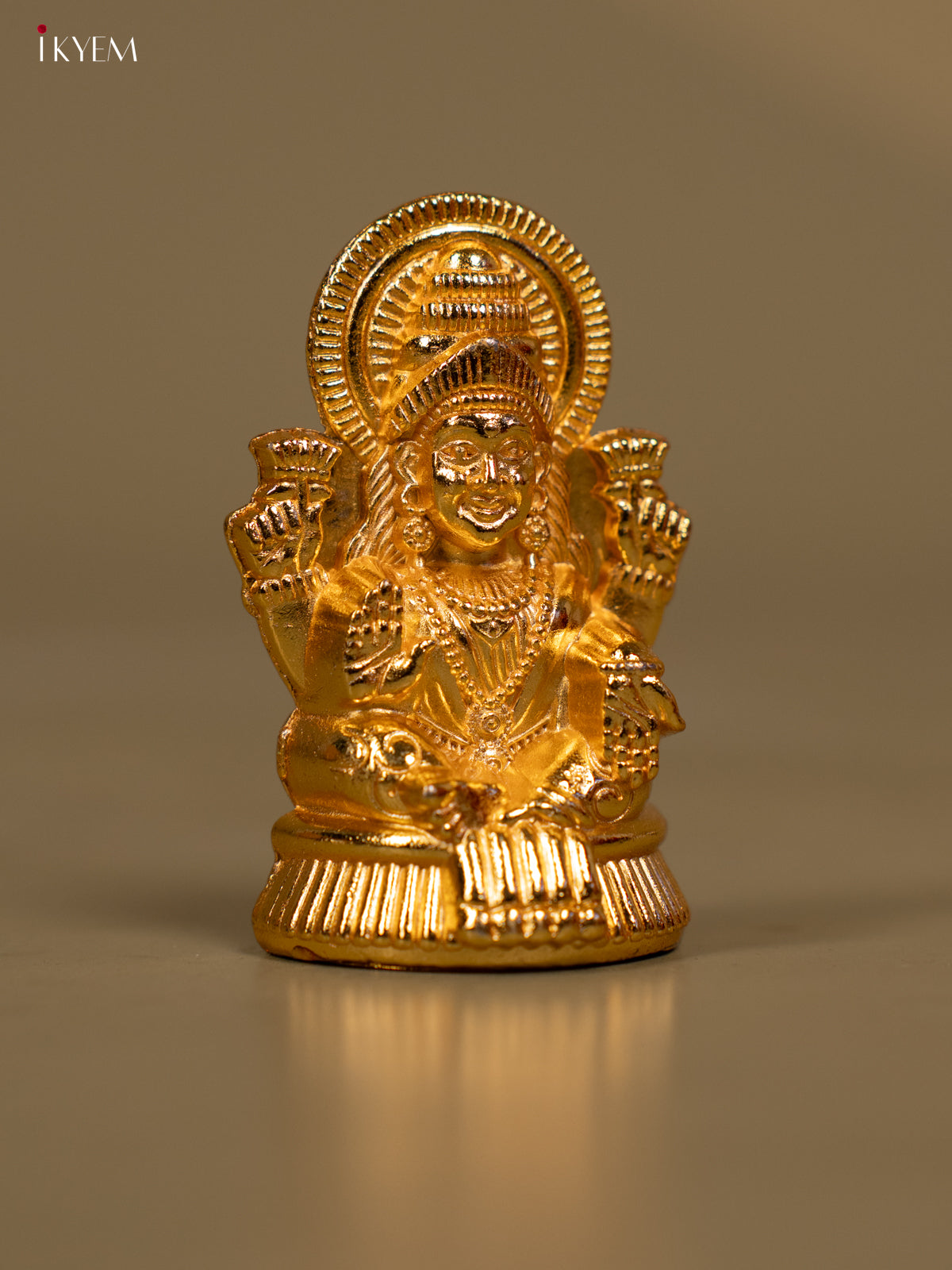 Set of 2 Cute Gold Plated Lakshmi & Ganesh Idol -4