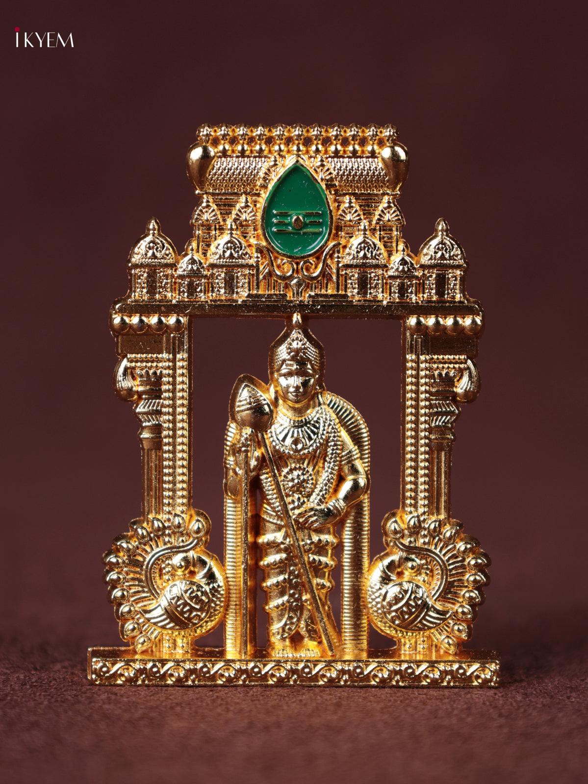 Divine Gold Plated Lord Vel Murugan Idol