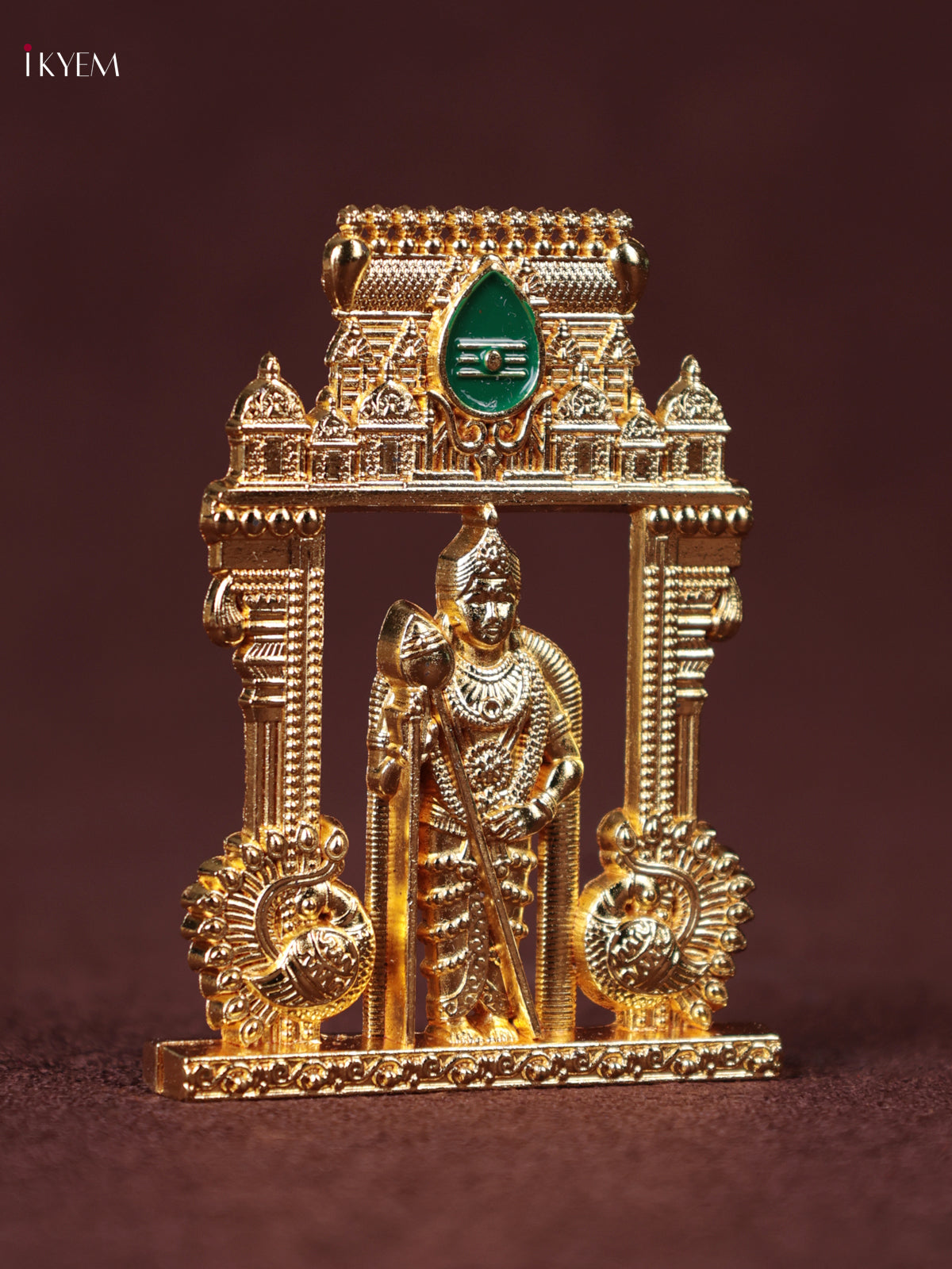 Divine Gold Plated Lord Vel Murugan Idol 1