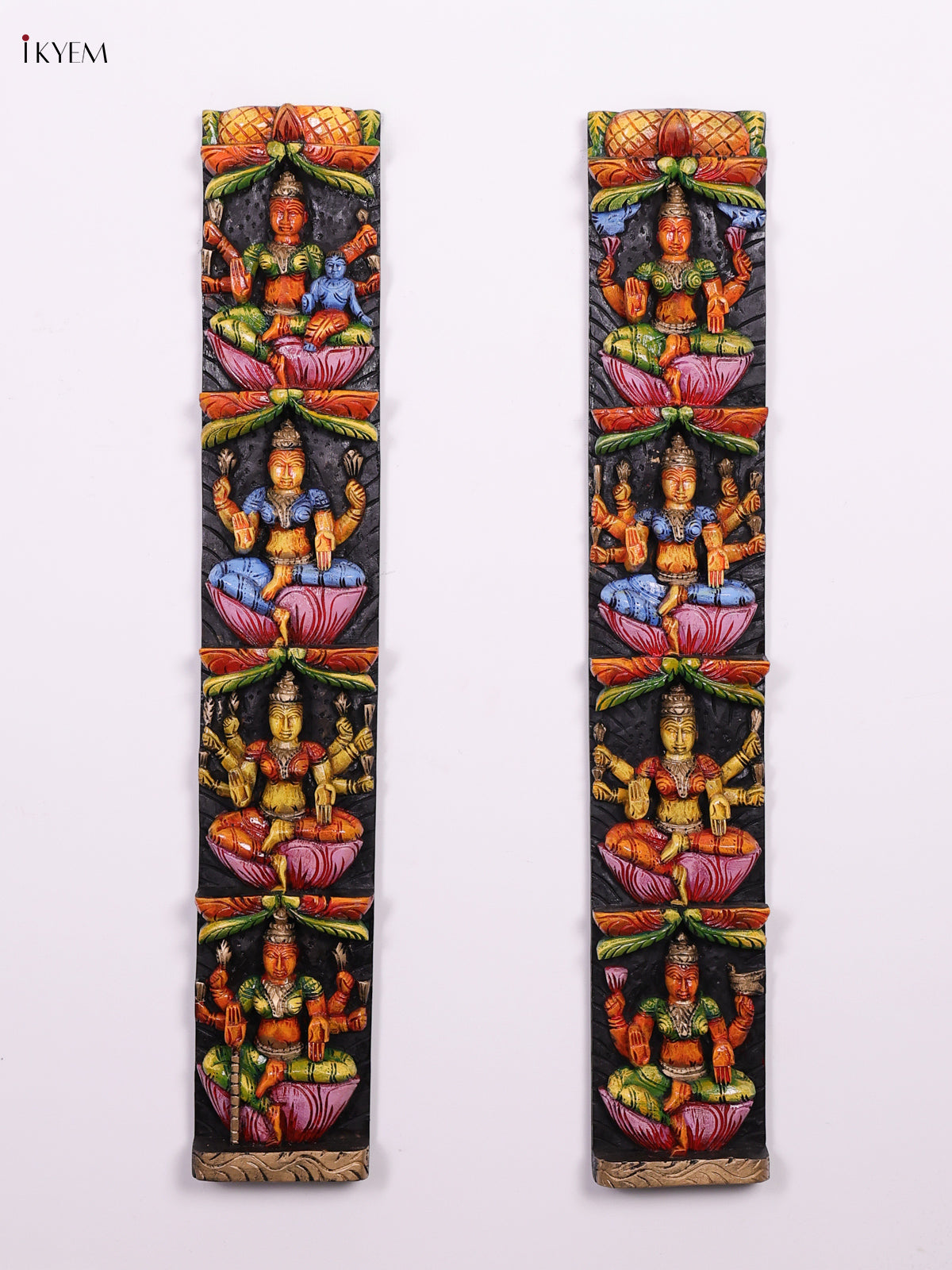 Divine Hand Painted Ashtalakshmi Wooden Vertical Set