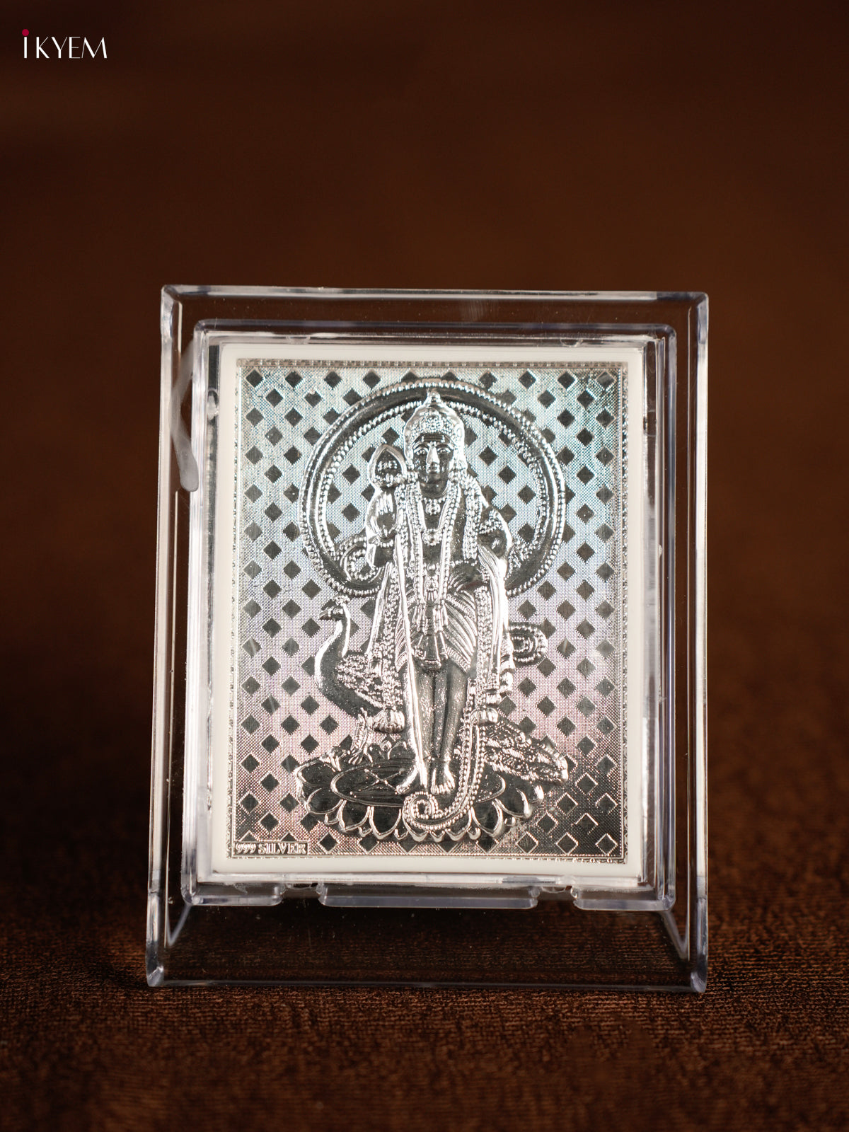 Divine Murugan Photo Stand in German Silver