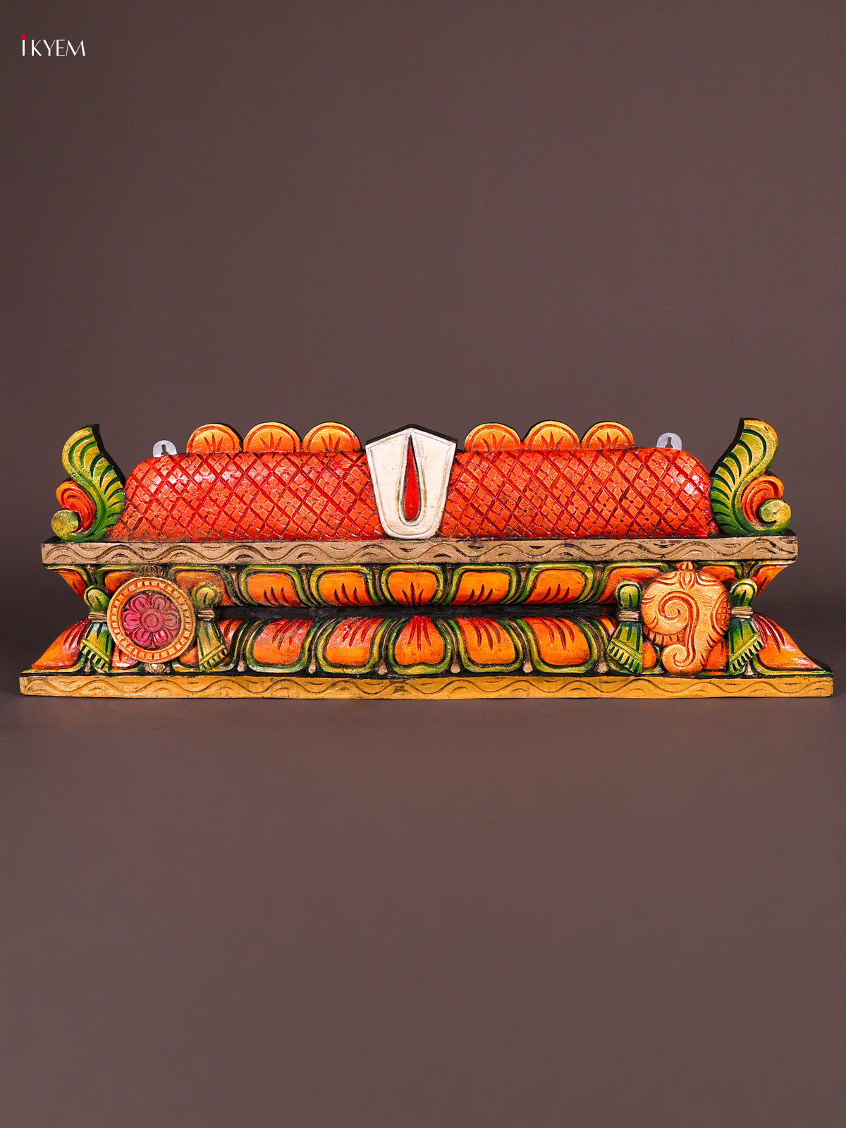 Divine Wooden Hand Carved Gopuram Panel With Namam