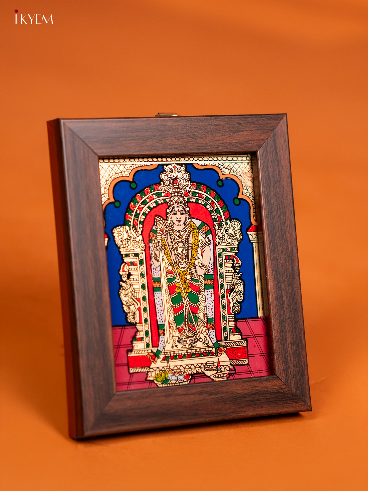 Ethnic Reverse Glass Painted Lord Murugan Wall Hanging Frame 2