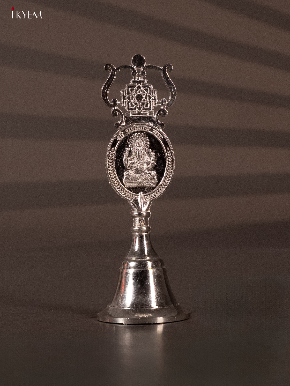 Expertly Crafted Ganesha & Lakshmi Bell in German Silver