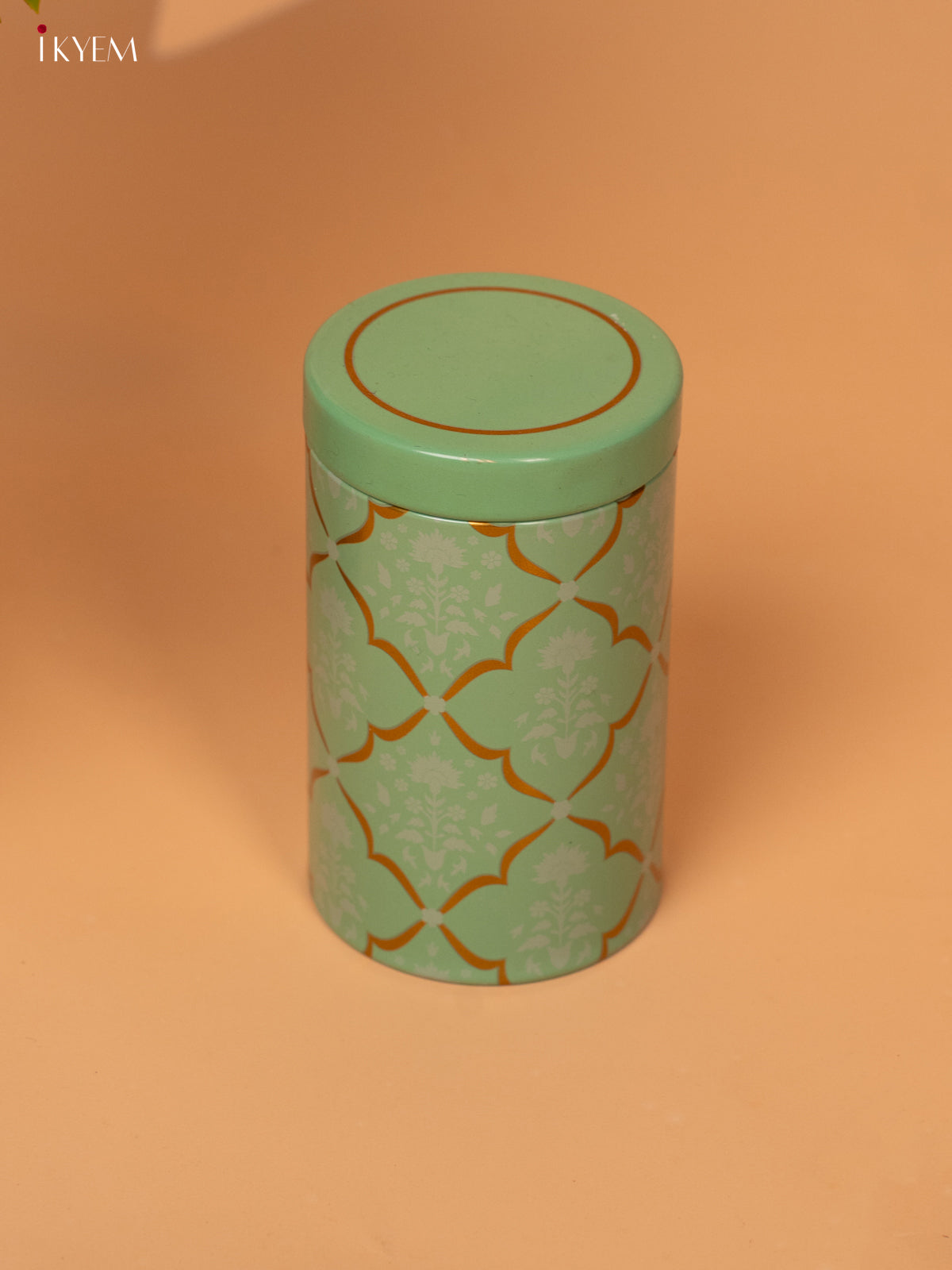 Exquisite Green Digital Printed Tin Storage Jar 1