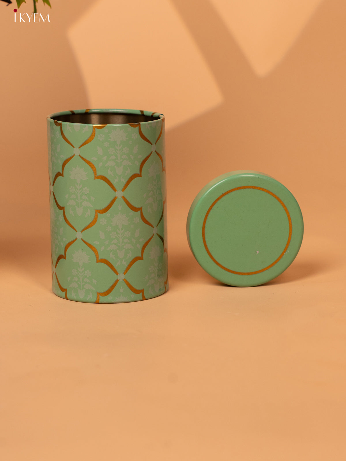 Exquisite Green Digital Printed Tin Storage Jar 2
