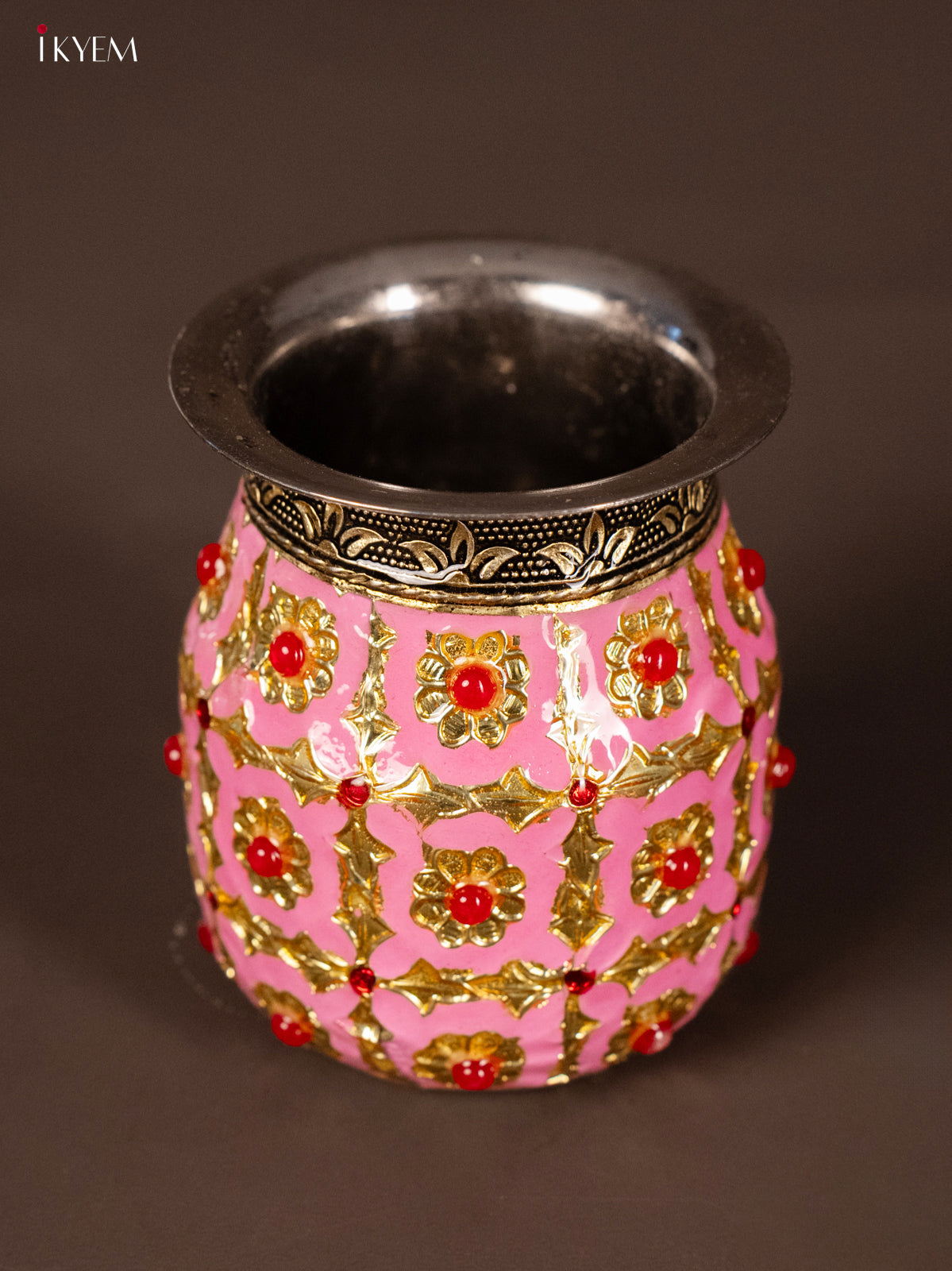 Exquisite Pink Meenakari Pooja Thali Set 2