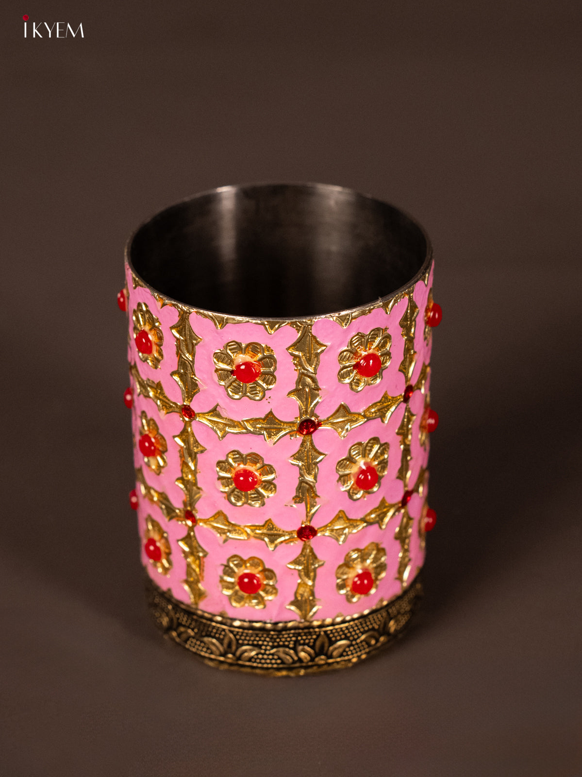 Exquisite Pink Meenakari Pooja Thali Set 3