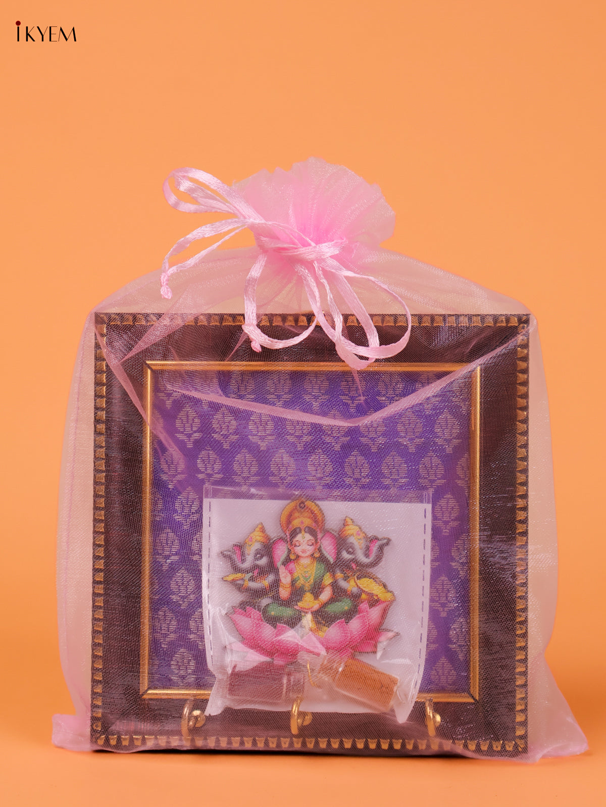 Gorgeous Framed Key Holder Pink Organza Gift Pouch Combo 2